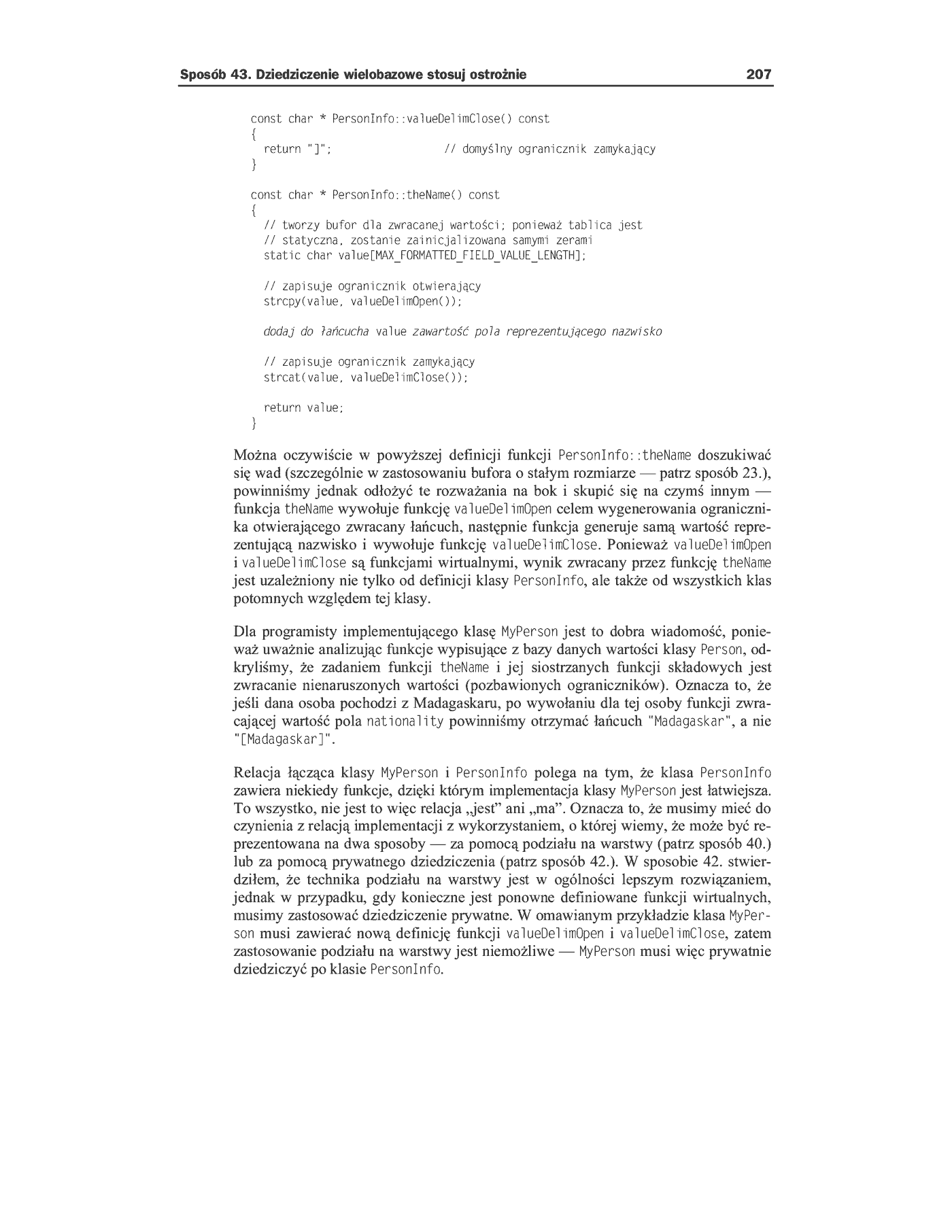 Fragment „C++. 50 efektywnych sposobów na udoskonalenie Twoich programów” — strona 52 z 59