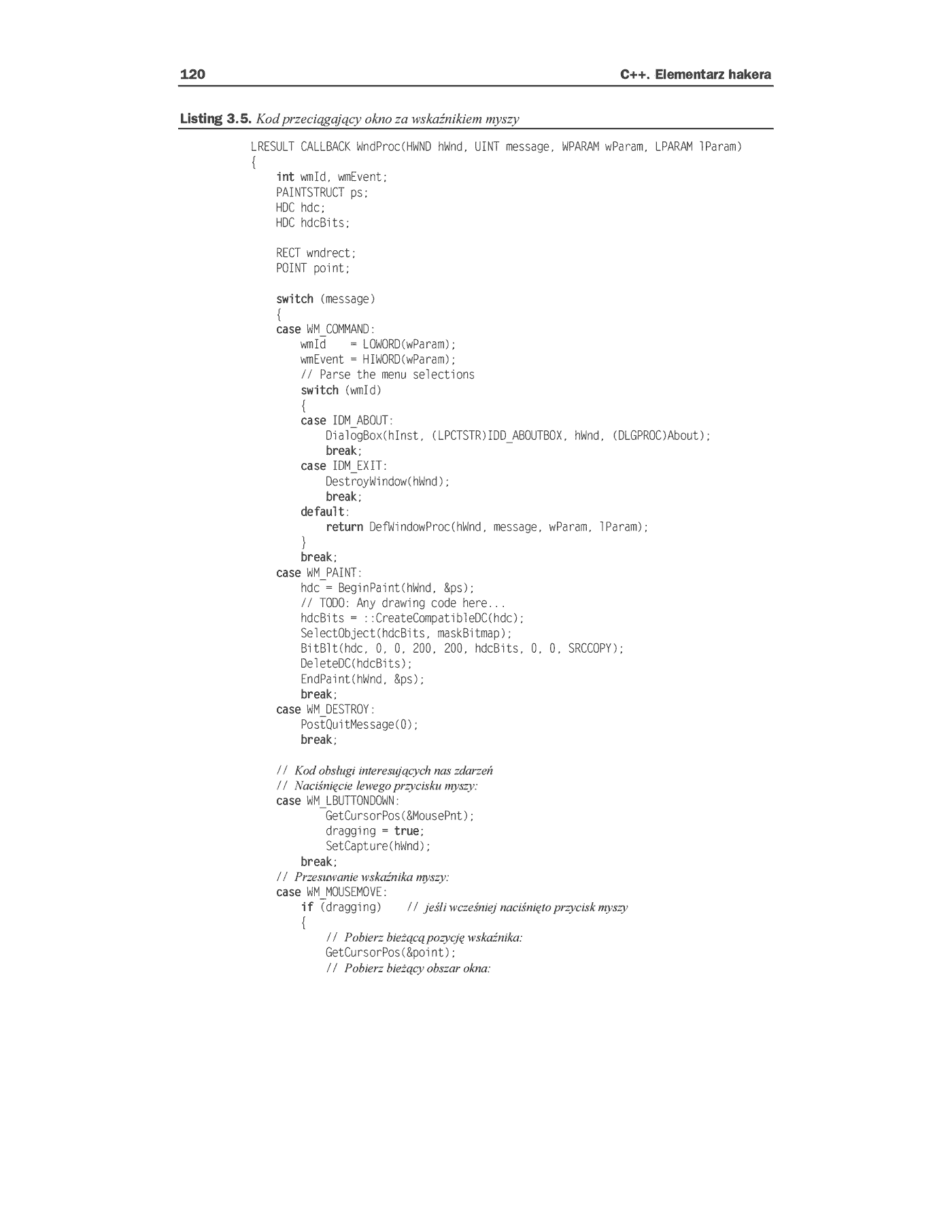 Fragment „C++. Elementarz hakera” — strona 28 z 45