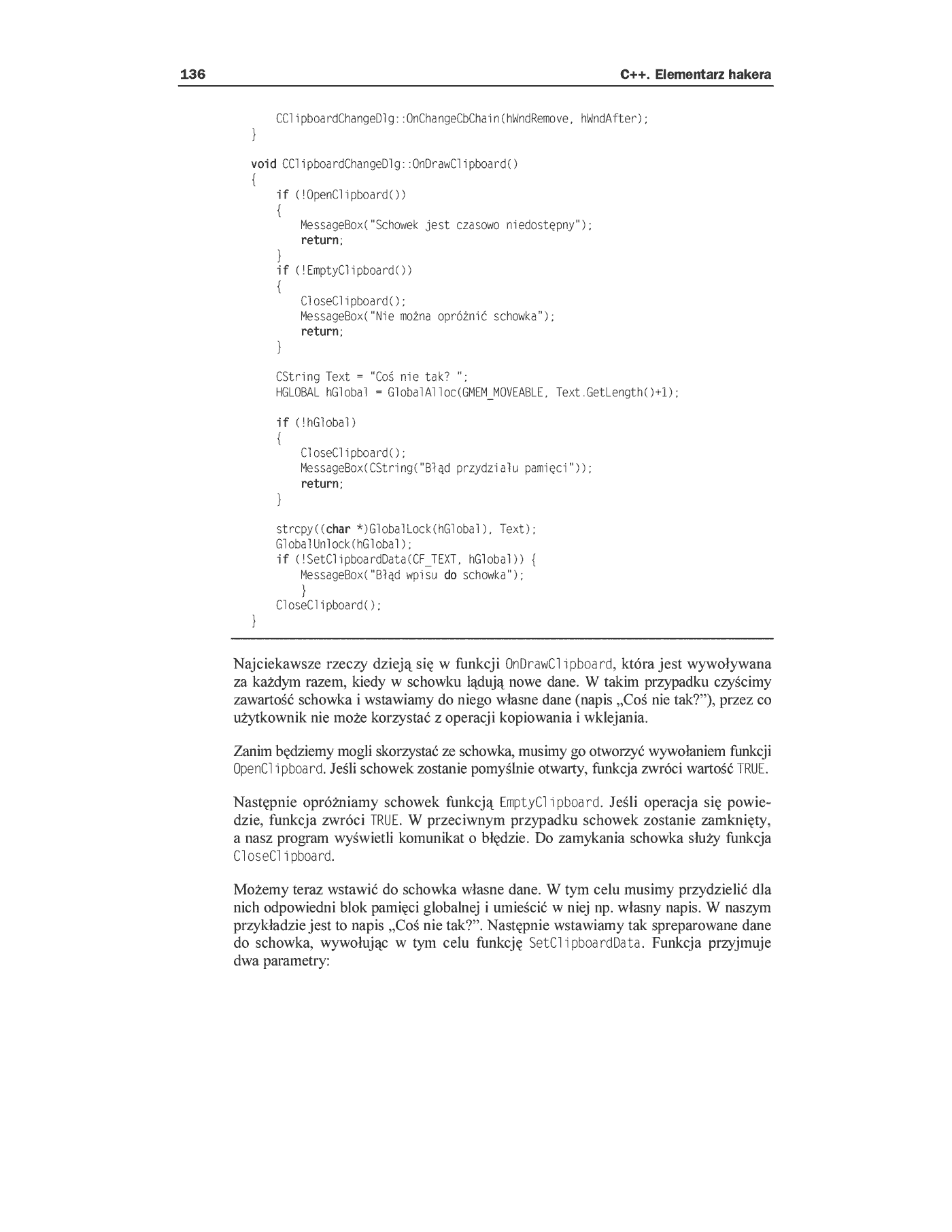 Fragment „C++. Elementarz hakera” — strona 44 z 45