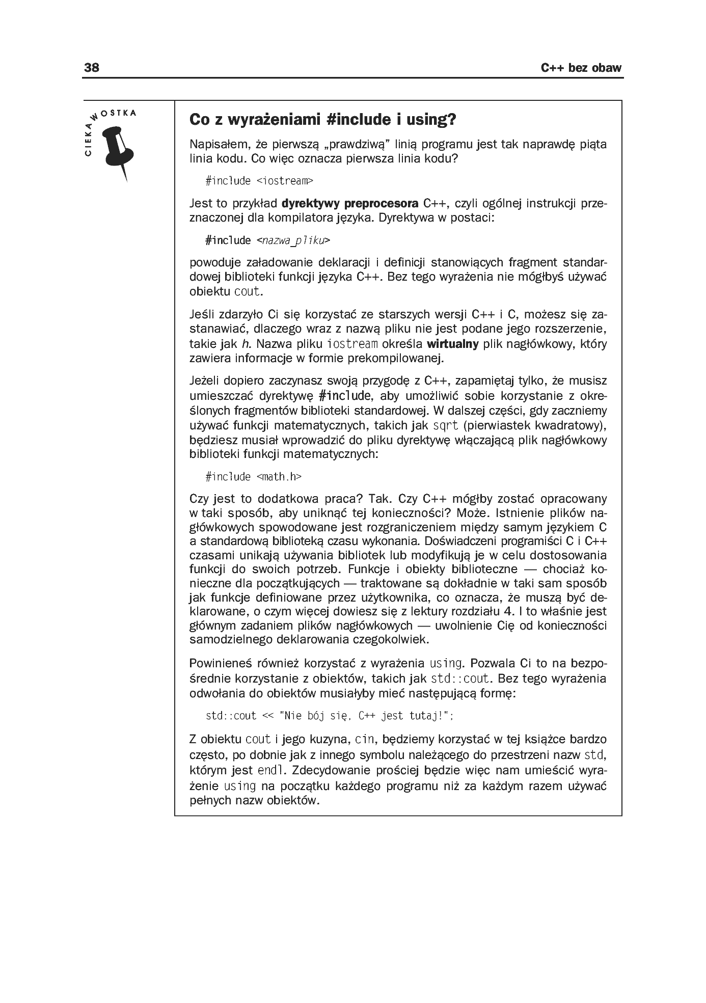 Fragment „C++ bez obaw” — strona 27 z 43