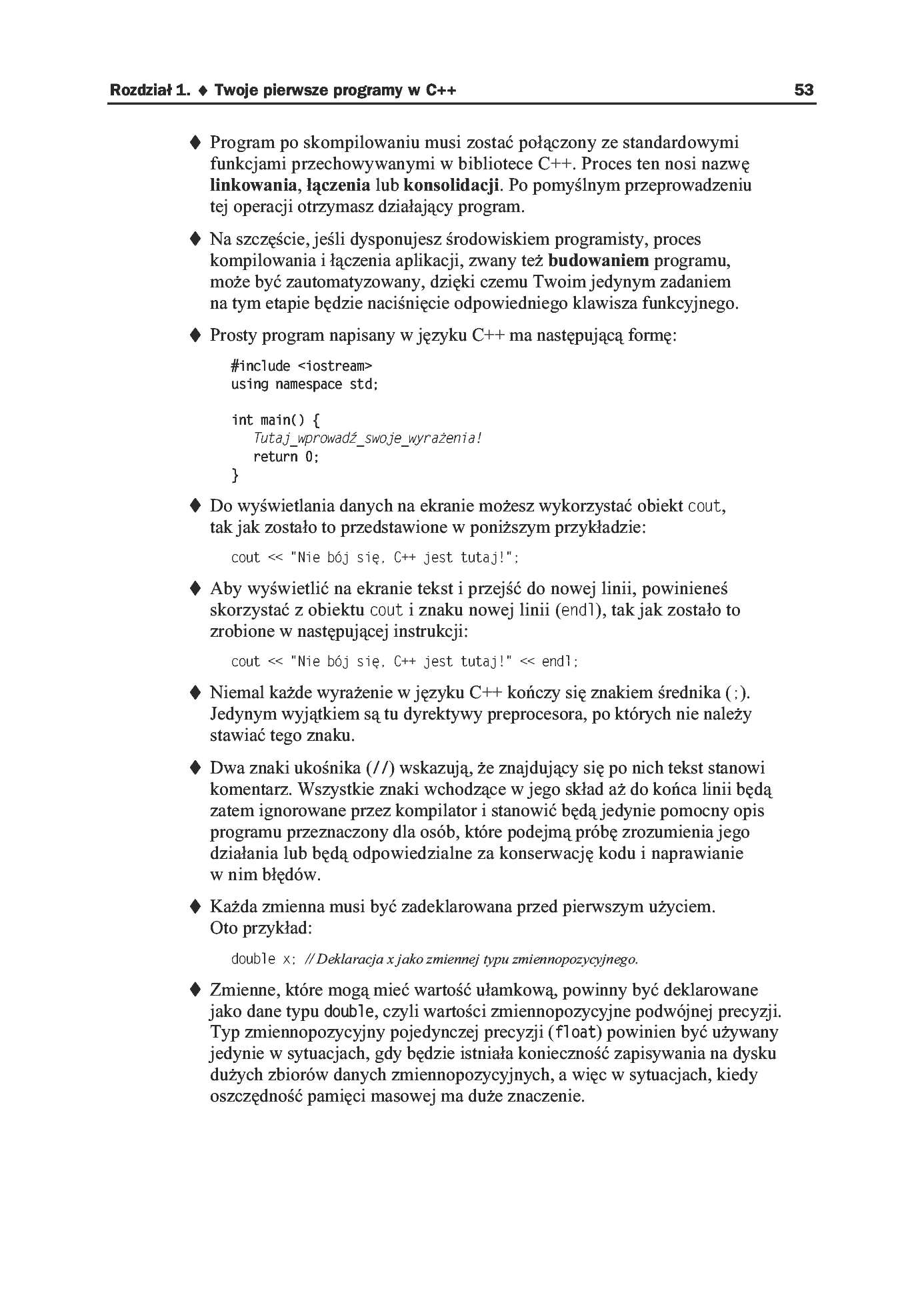 Fragment „C++ bez obaw” — strona 42 z 43