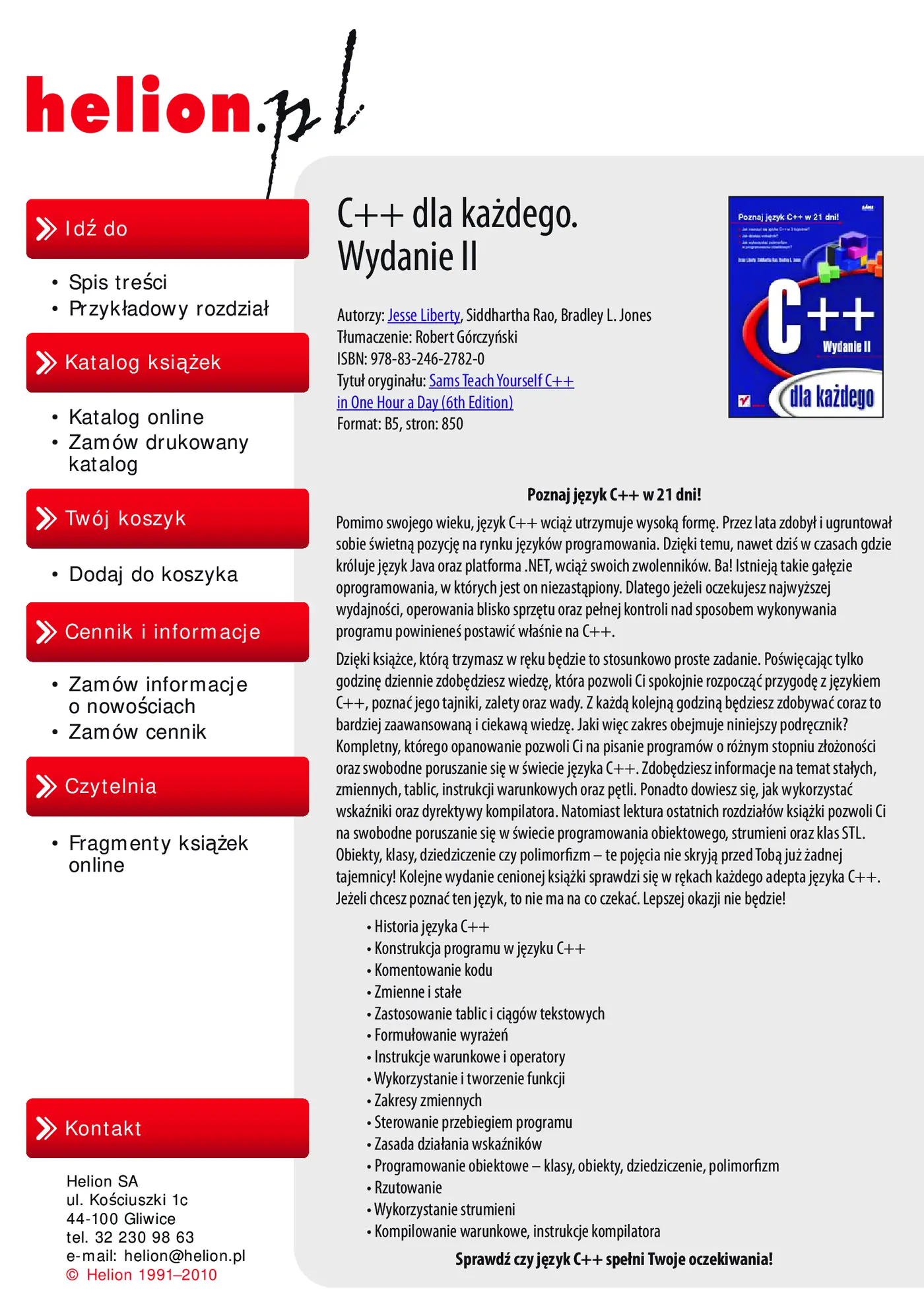 Fragment „C++ dla każdego. Wydanie II” — strona 2 z 59