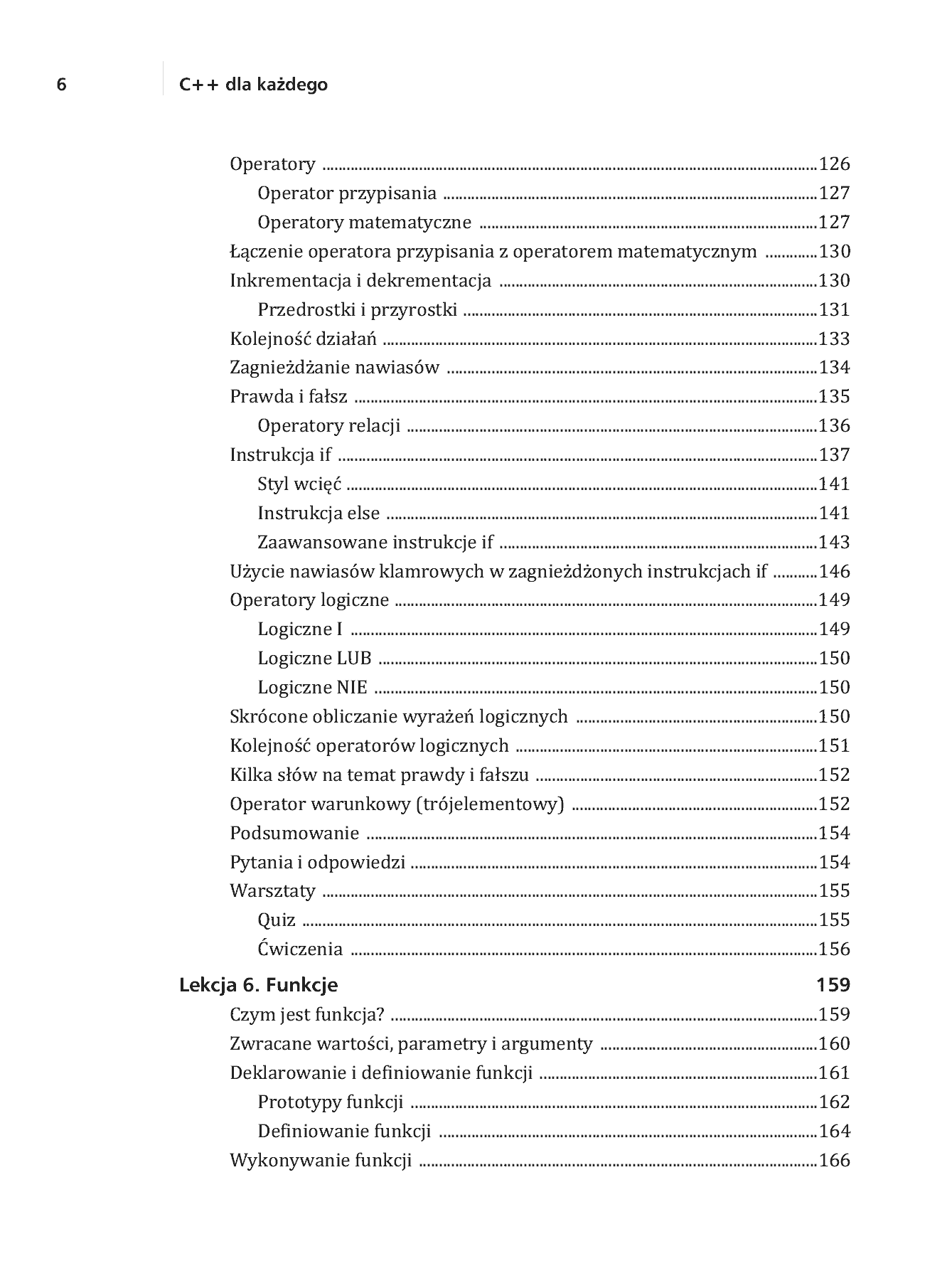 Fragment „C++ dla każdego. Wydanie II” — strona 6 z 59