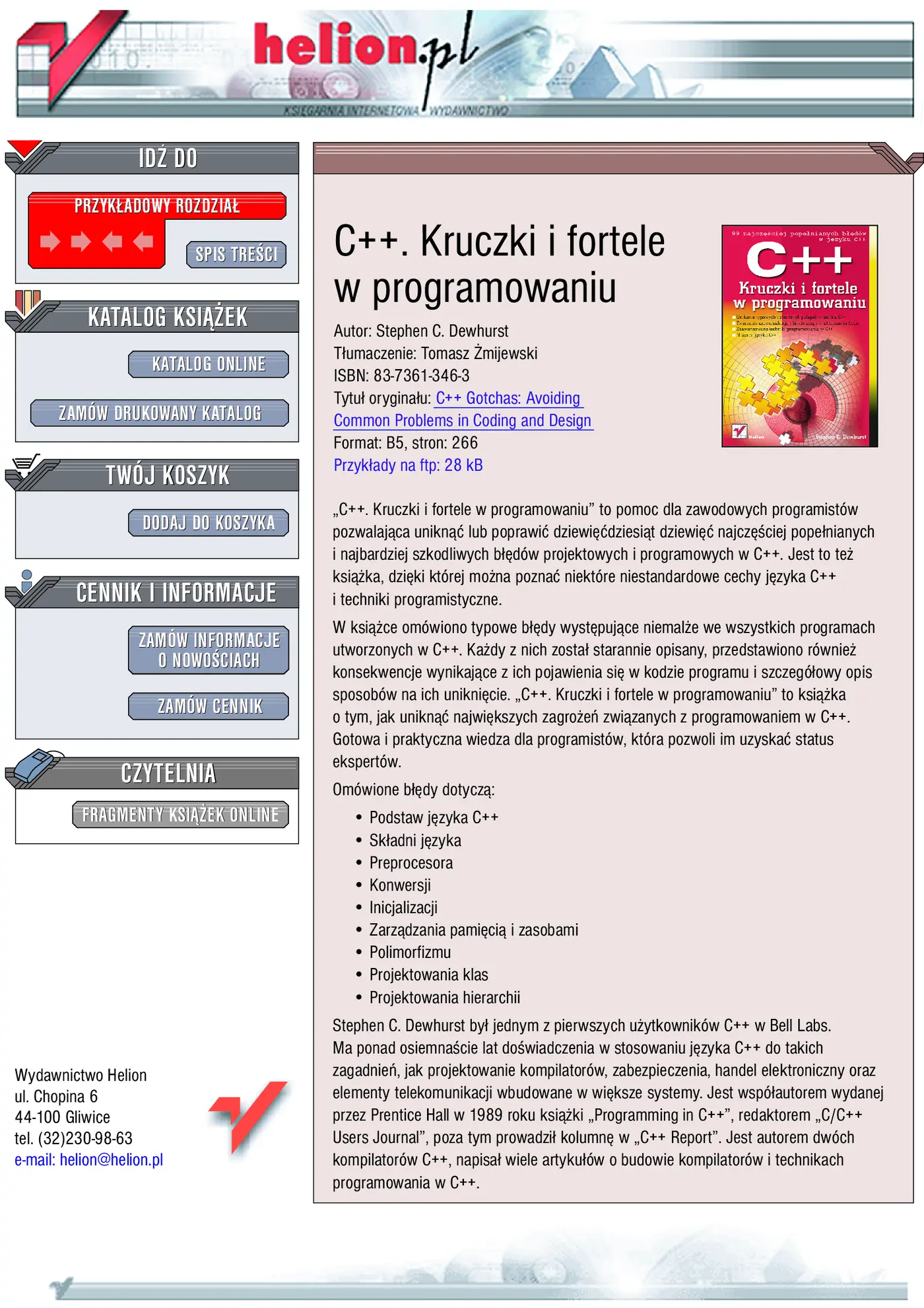 Fragment „C++. Kruczki i fortele w programowaniu” — strona 1 z 29