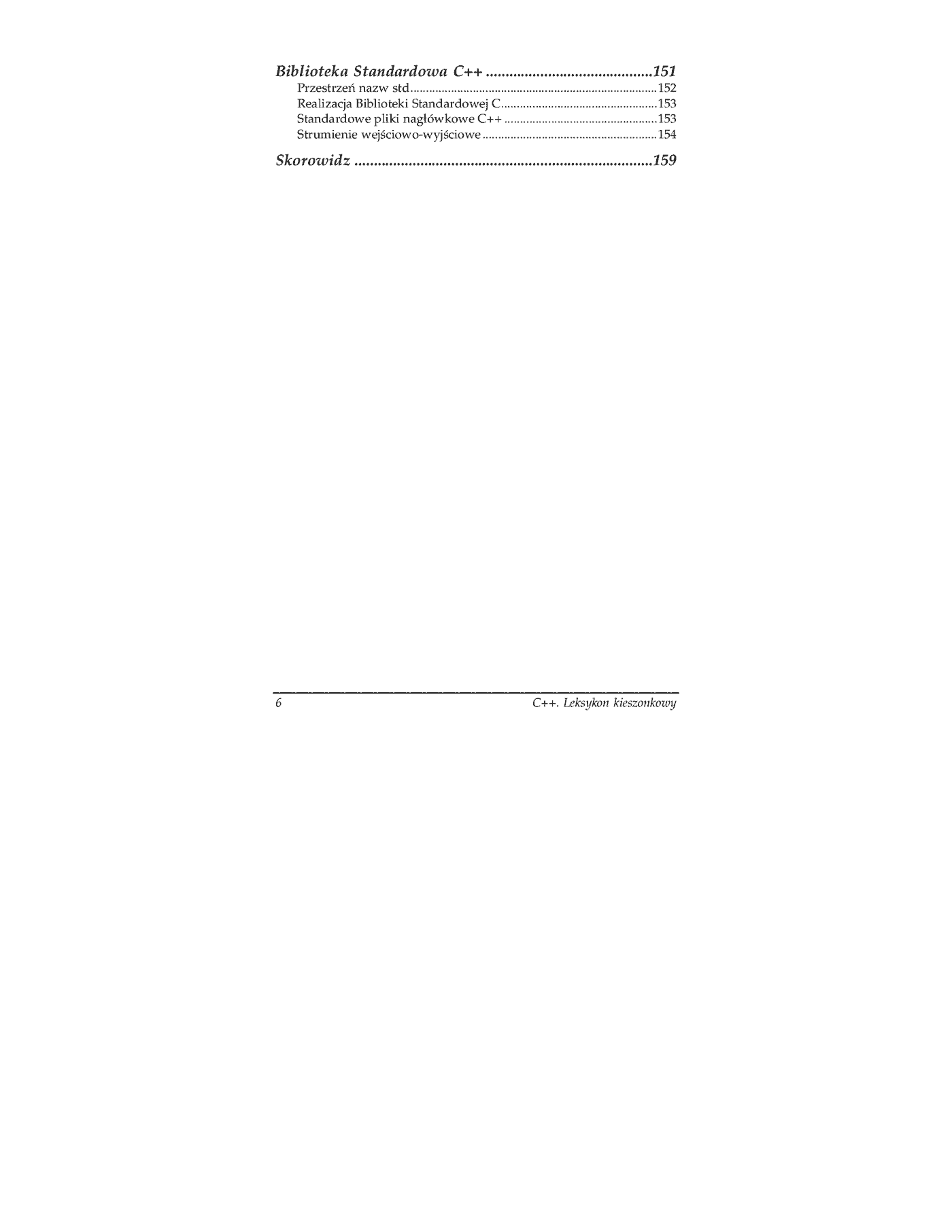 Fragment „C++. Leksykon kieszonkowy” — strona 5 z 19