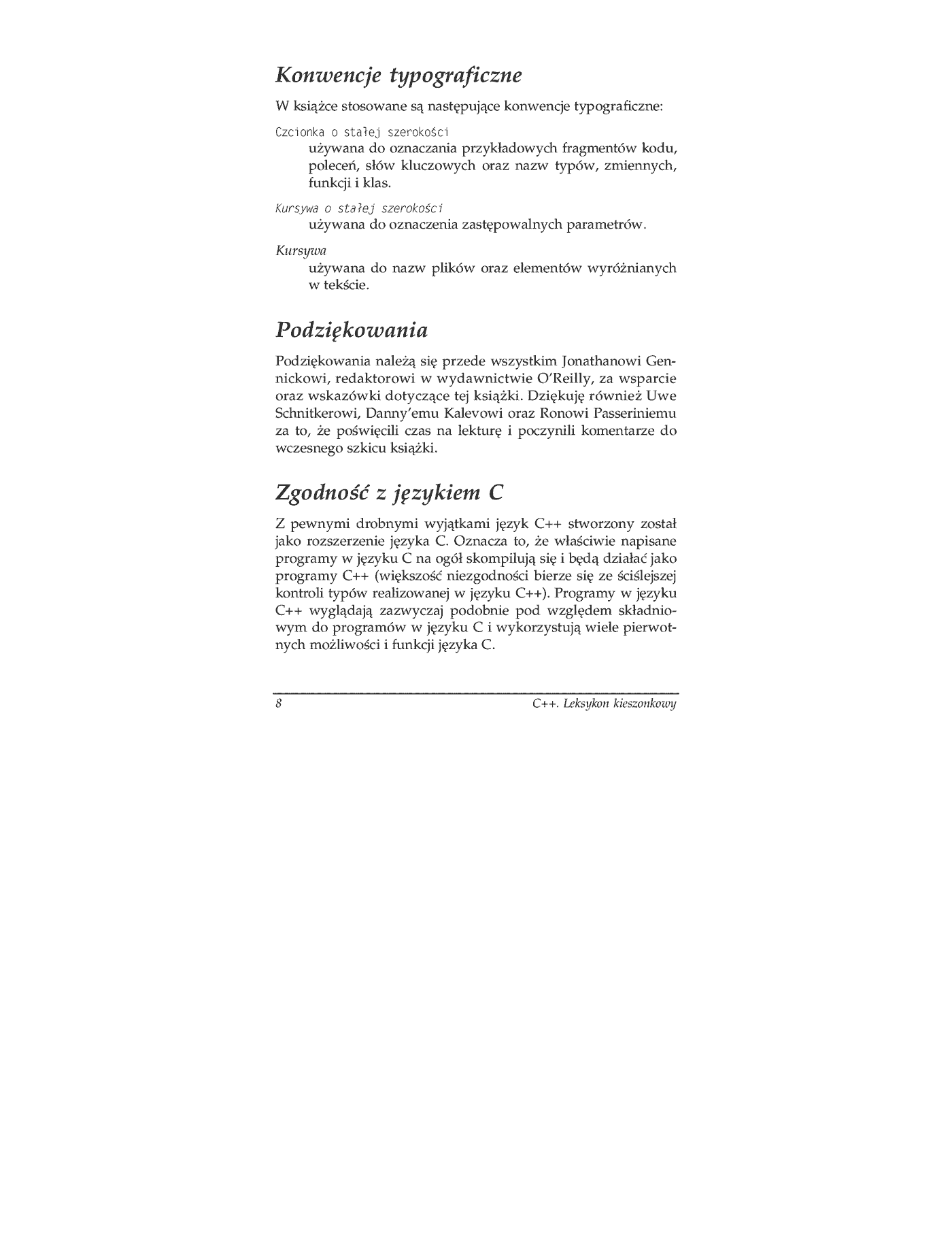 Fragment „C++. Leksykon kieszonkowy” — strona 7 z 19