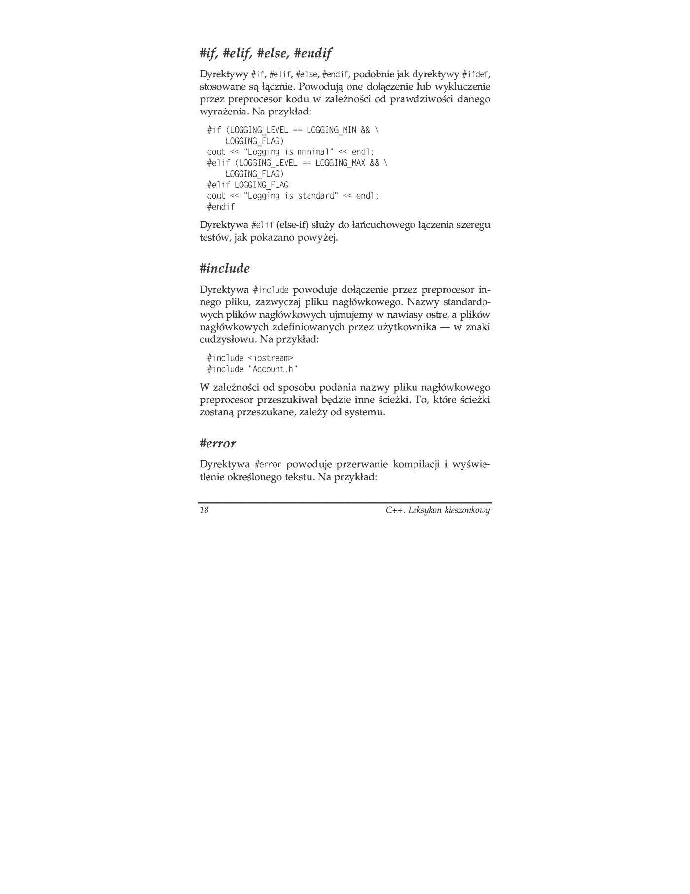 Fragment „C++. Leksykon kieszonkowy” — strona 17 z 19