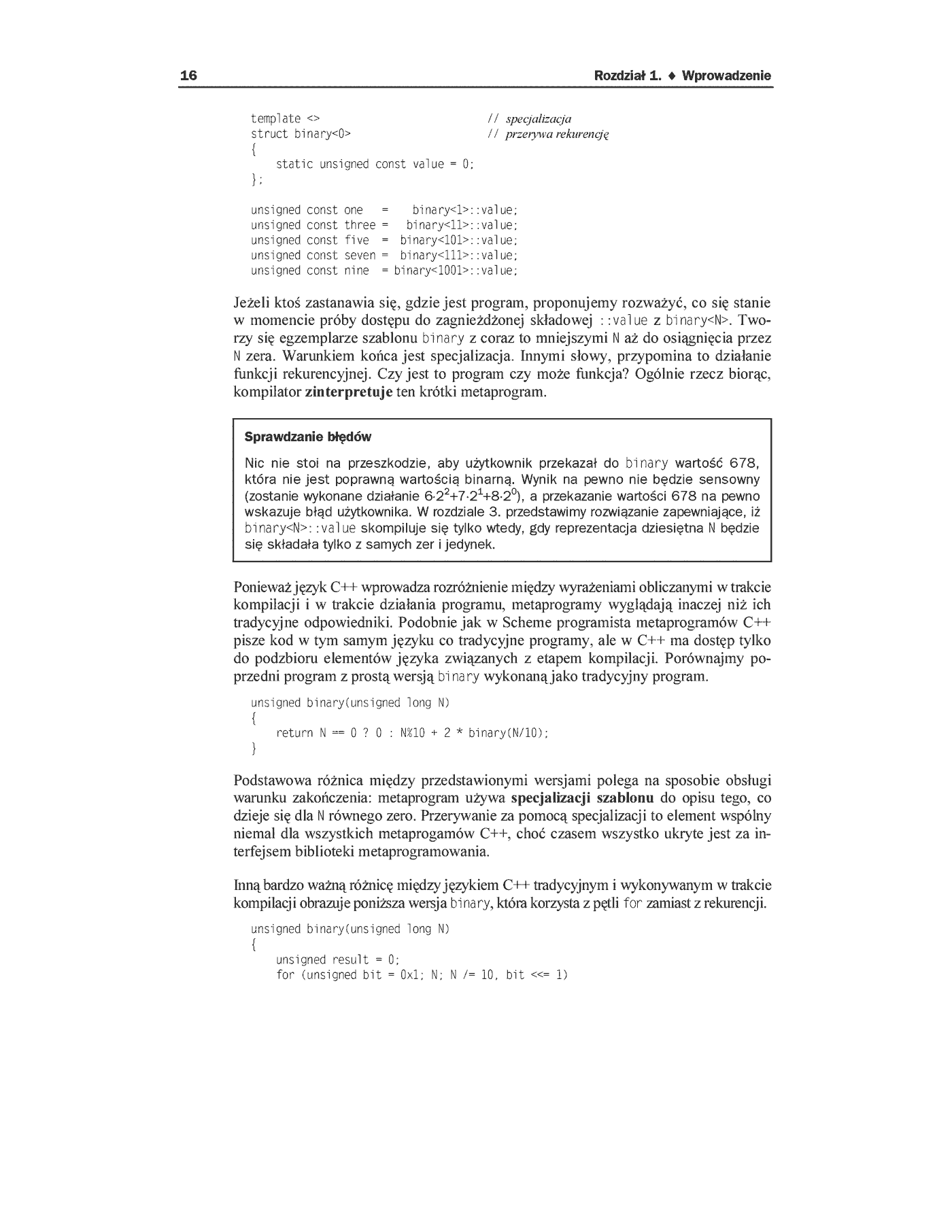 Fragment „Język C++. Metaprogramowanie za pomocą szablonów” — strona 8 z 13