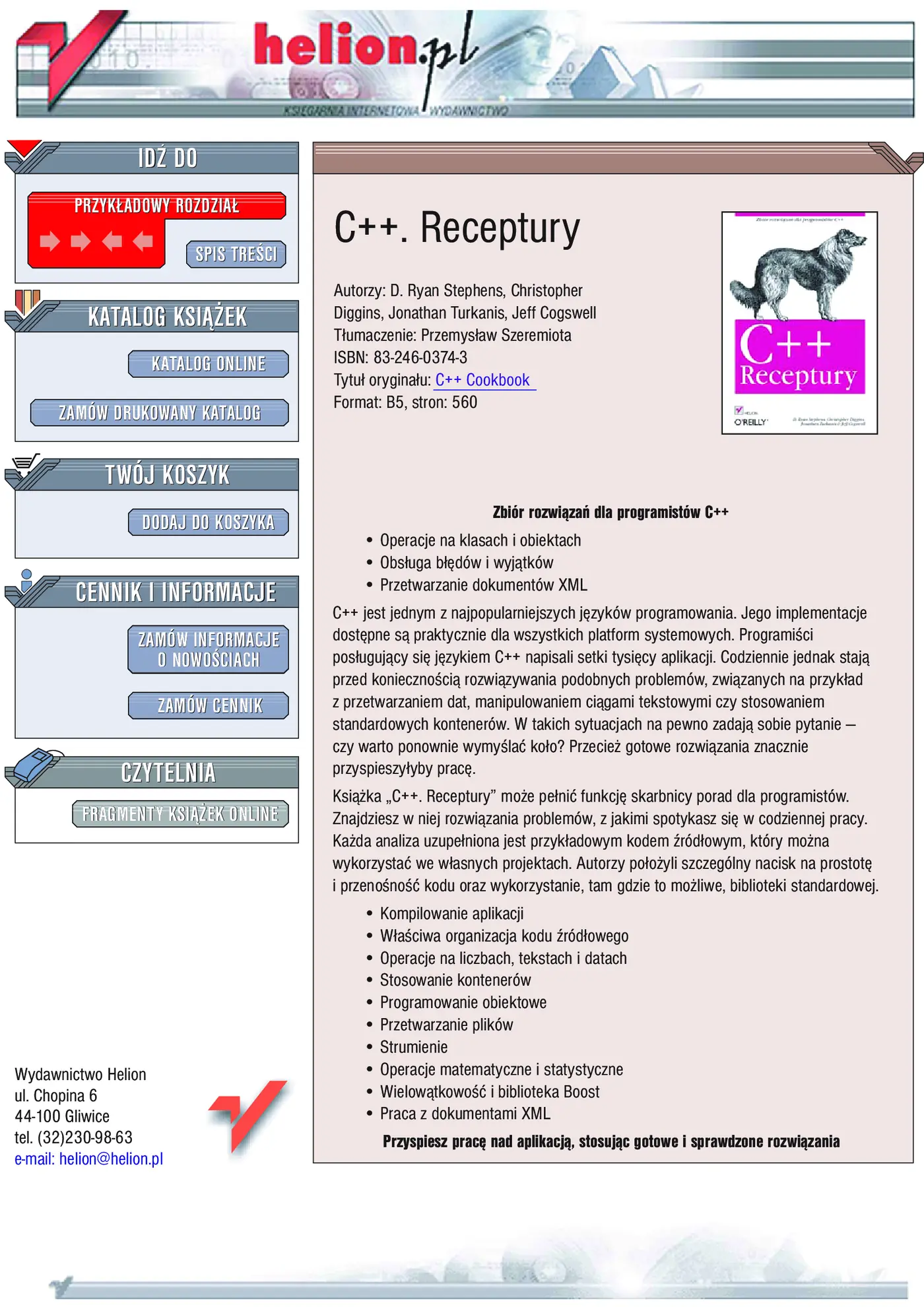Fragment „C++. Receptury” — strona 1 z 26