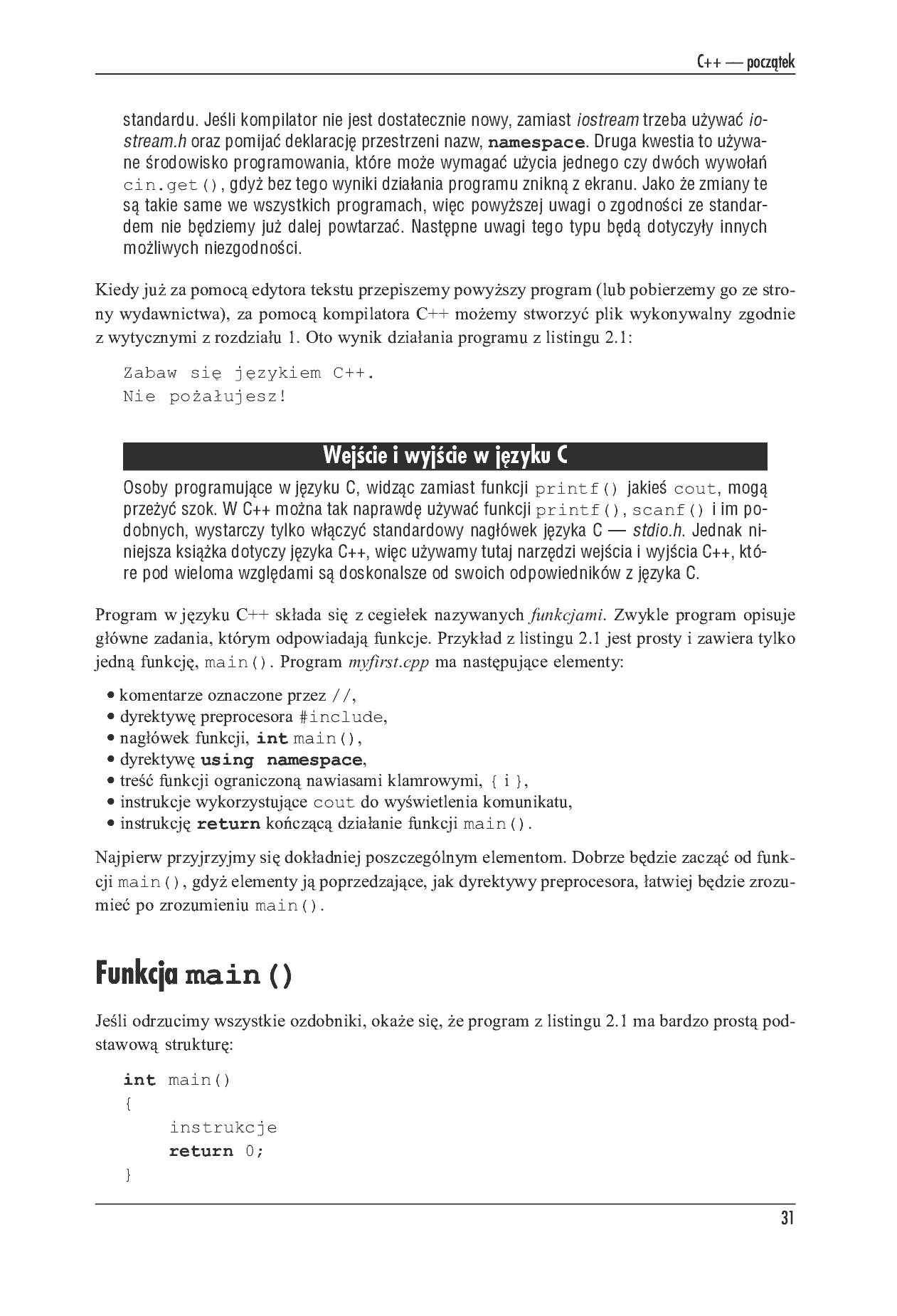 Fragment „Język C++. Szkoła programowania. Wydanie V” — strona 17 z 51