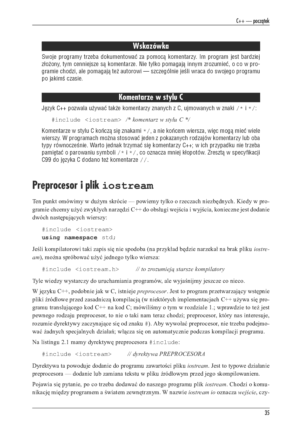 Fragment „Język C++. Szkoła programowania. Wydanie V” — strona 21 z 51