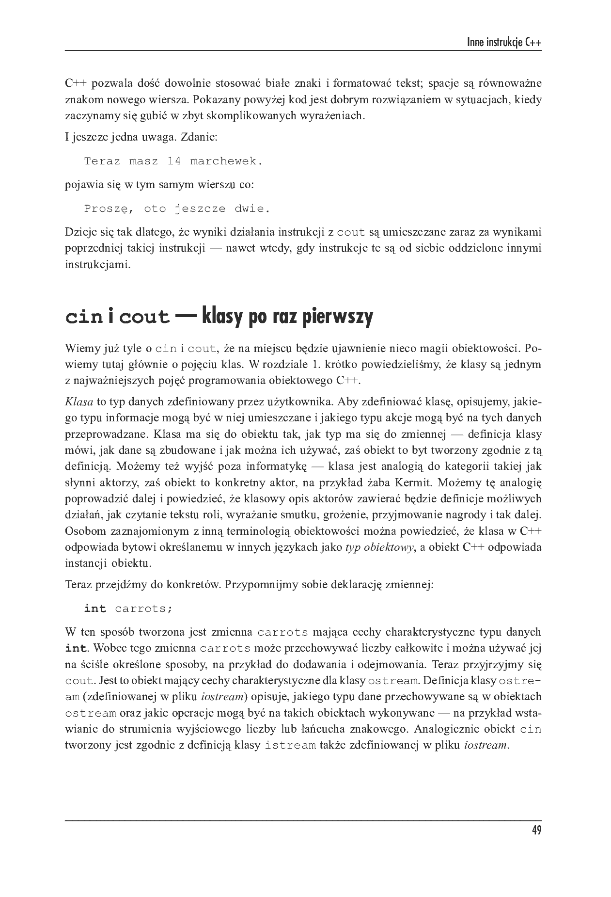 Fragment „Język C++. Szkoła programowania. Wydanie V” — strona 35 z 51