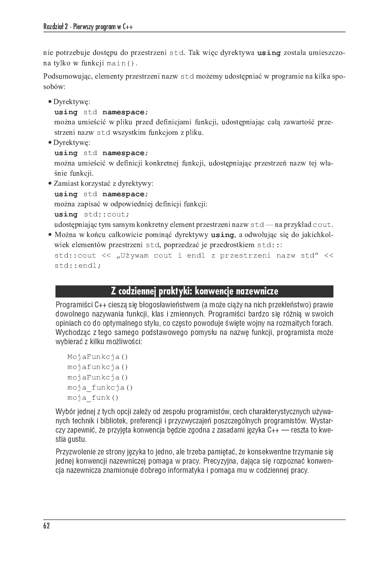 Fragment „Język C++. Szkoła programowania. Wydanie V” — strona 48 z 51
