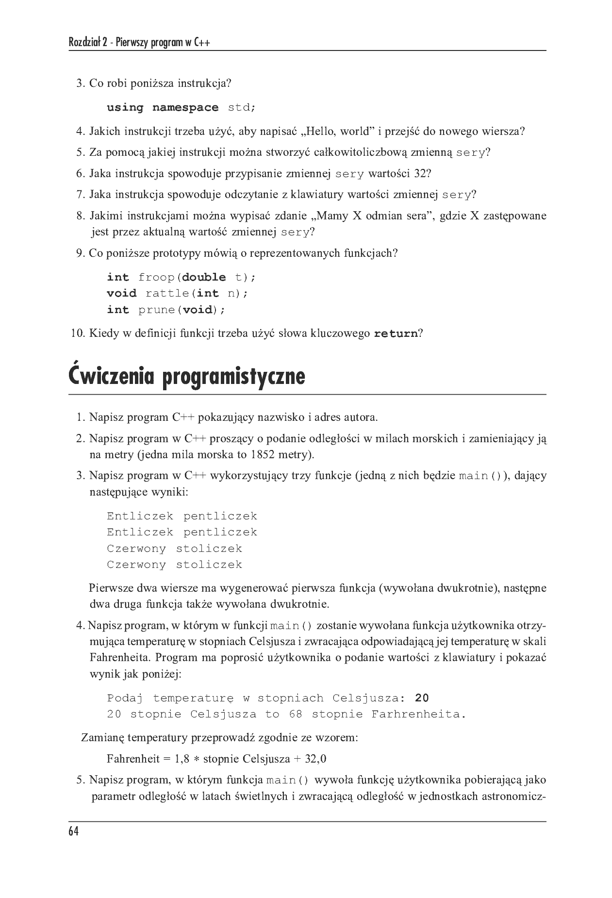 Fragment „Język C++. Szkoła programowania. Wydanie V” — strona 50 z 51