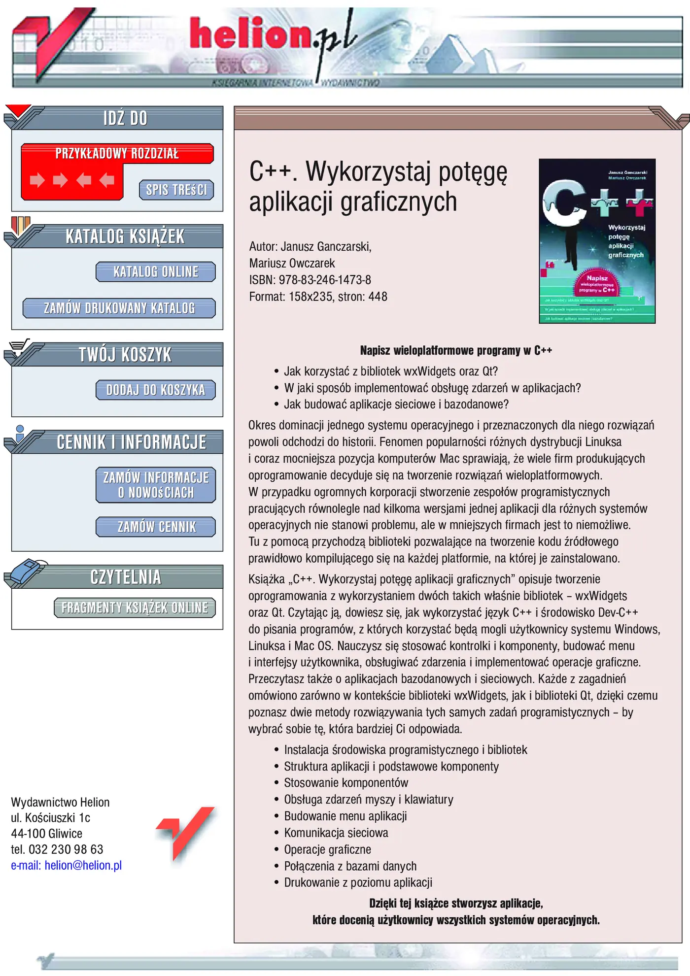 Fragment „C++. Wykorzystaj potęgę aplikacji graficznych” — strona 1 z 27