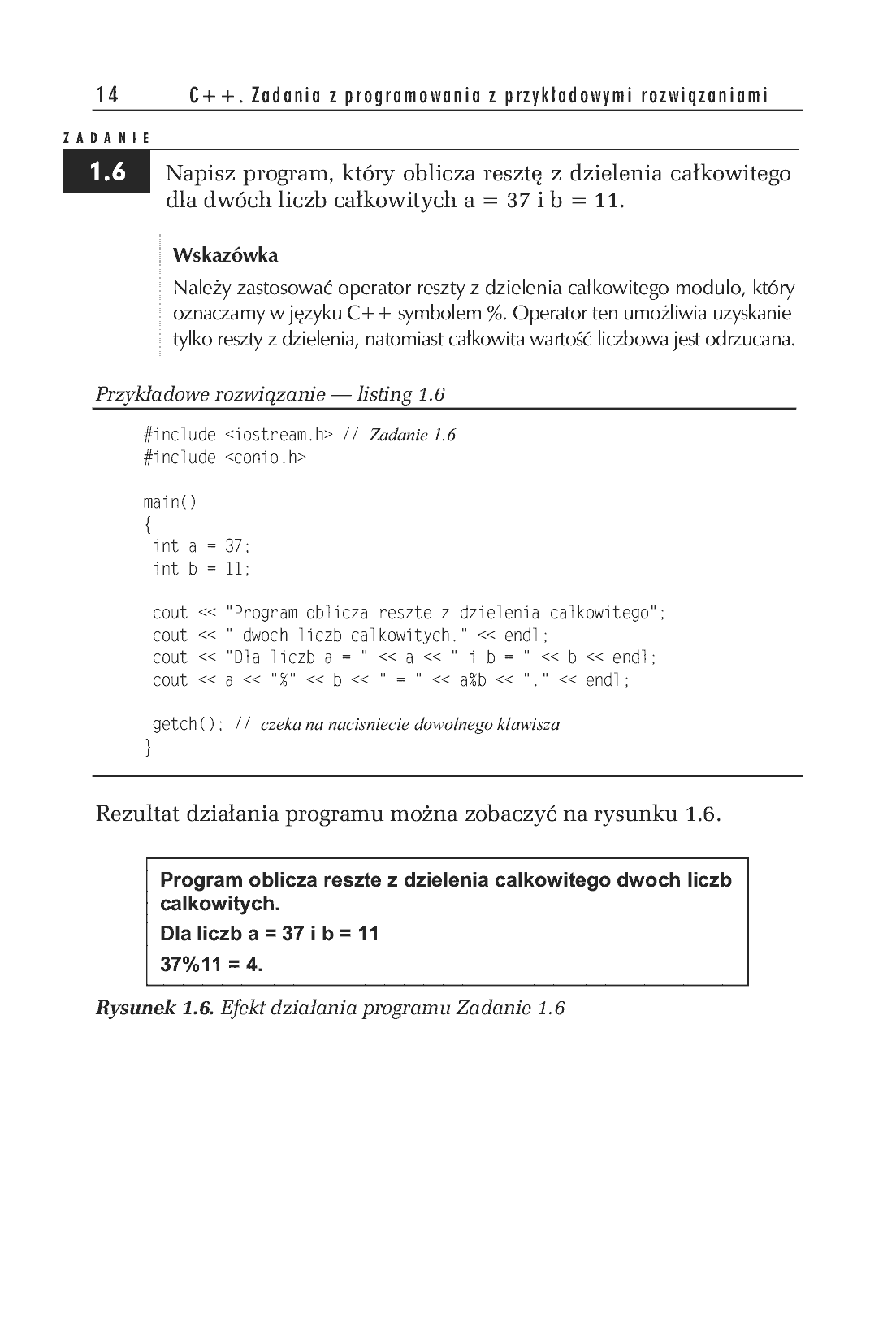 Fragment „C++. Zadania z programowania z przykładowymi rozwiązaniami” — strona 11 z 14