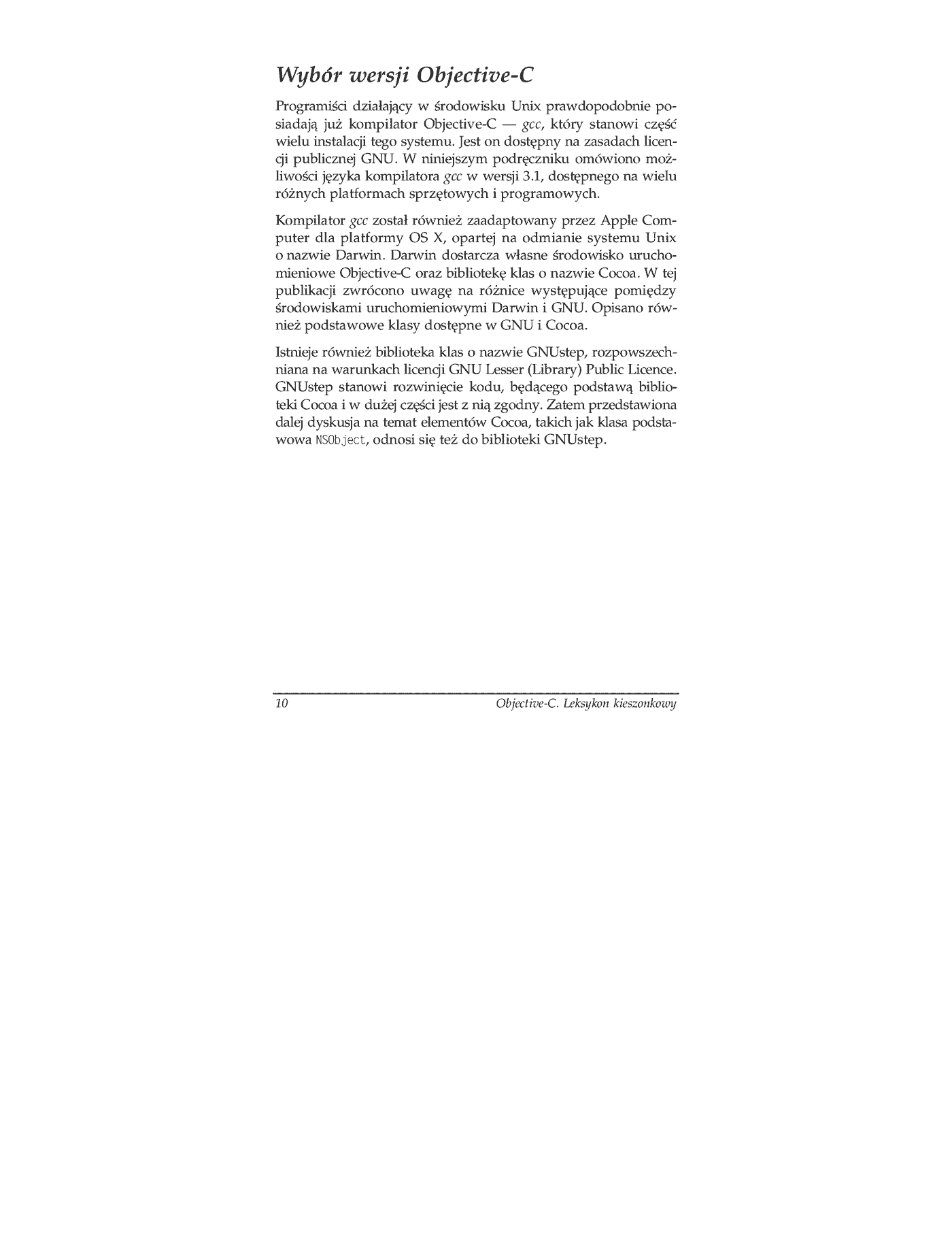 Fragment „Objective-C. Leksykon kieszonkowy” — strona 7 z 7