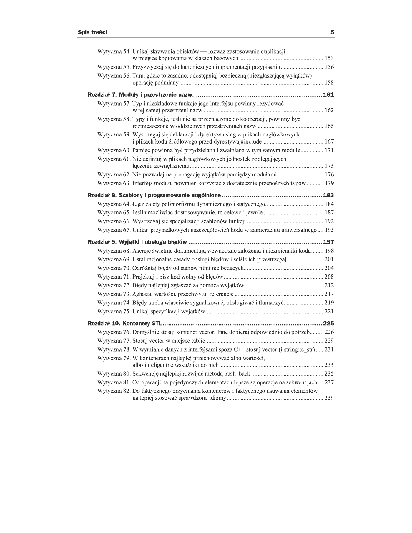 Fragment „Język C++. Standardy kodowania. 101 zasad, wytycznych i zalecanych praktyk” — strona 4 z 30
