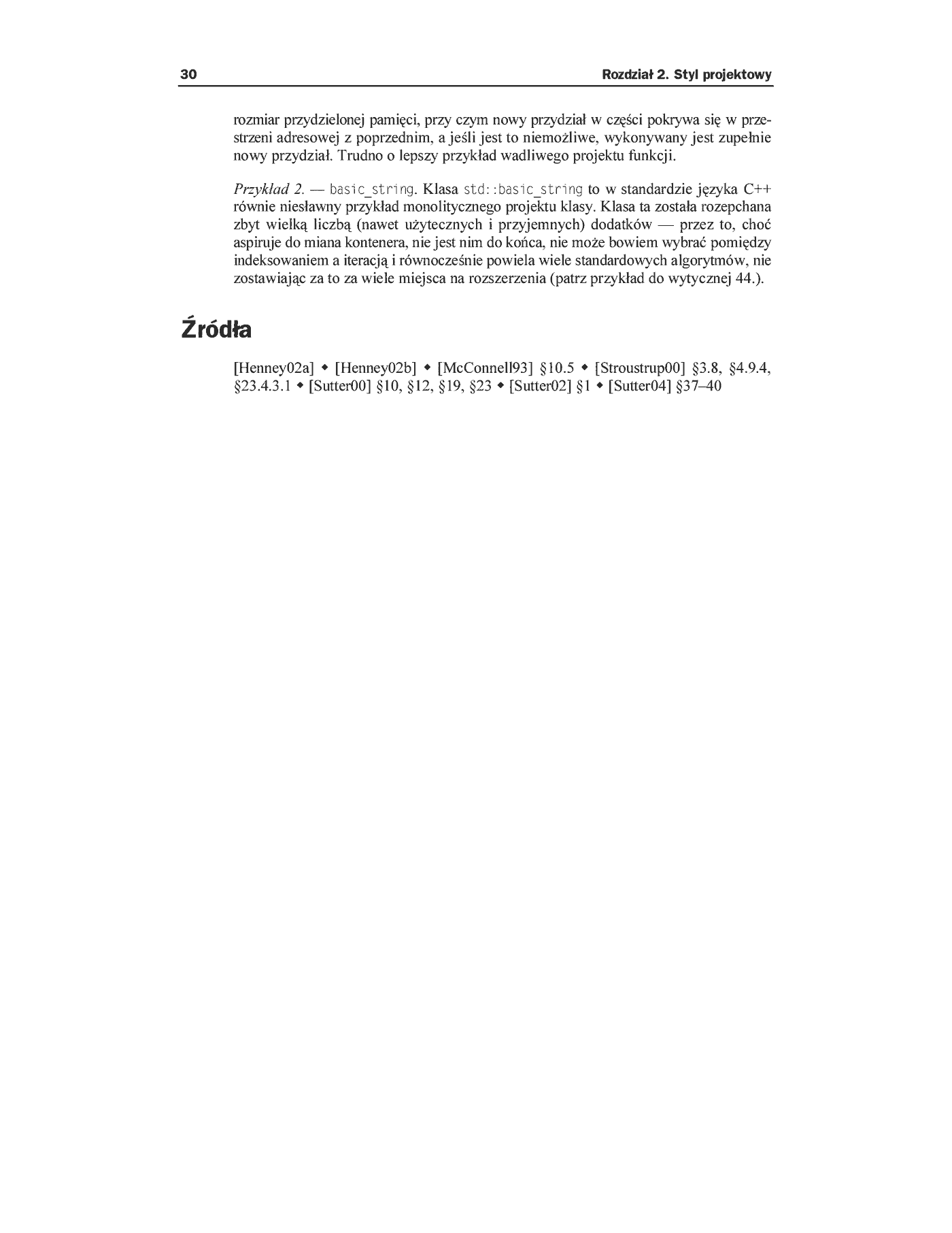 Fragment „Język C++. Standardy kodowania. 101 zasad, wytycznych i zalecanych praktyk” — strona 9 z 30