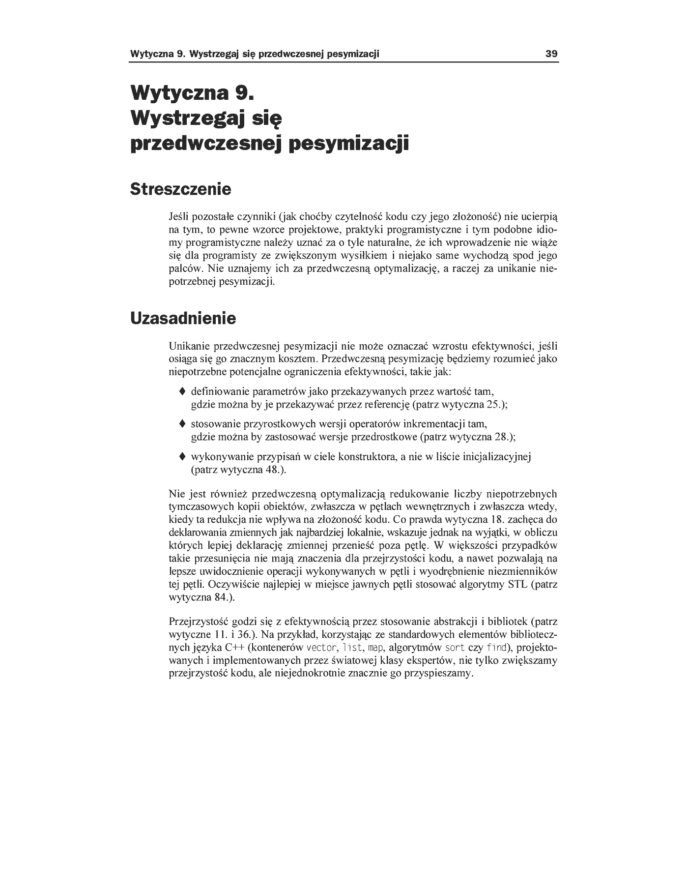 Fragment „Język C++. Standardy kodowania. 101 zasad, wytycznych i zalecanych praktyk” — strona 18 z 30