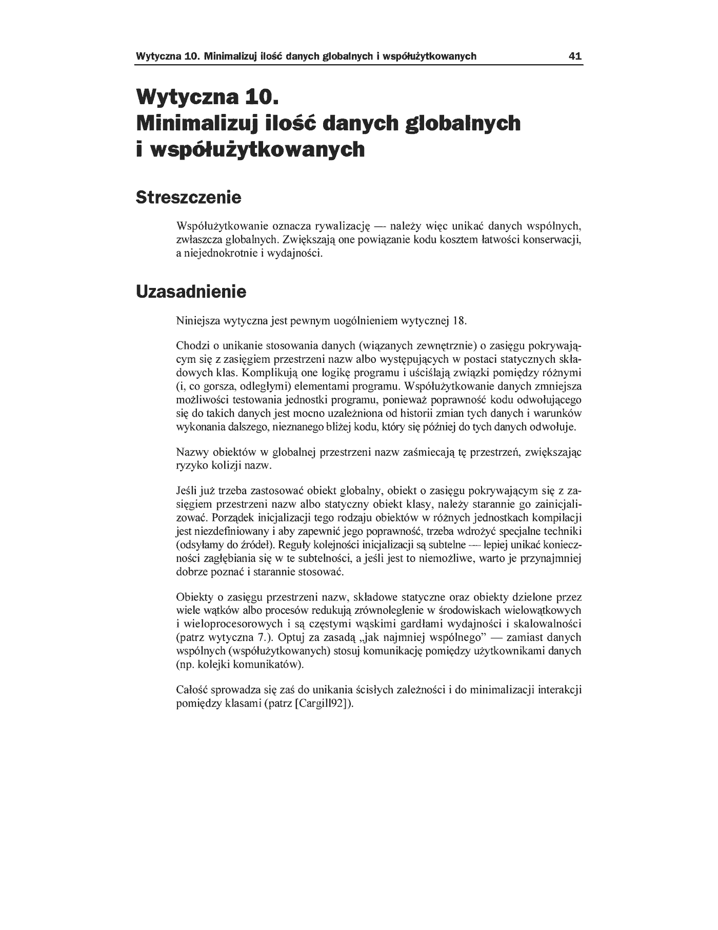 Fragment „Język C++. Standardy kodowania. 101 zasad, wytycznych i zalecanych praktyk” — strona 20 z 30