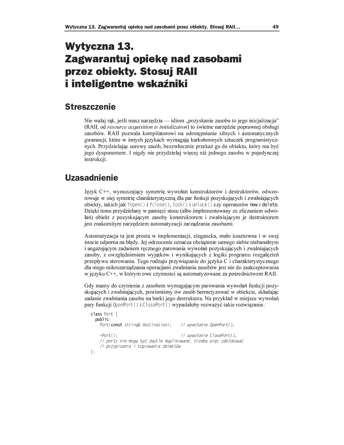 Fragment „Język C++. Standardy kodowania. 101 zasad, wytycznych i zalecanych praktyk” — strona 28 z 30