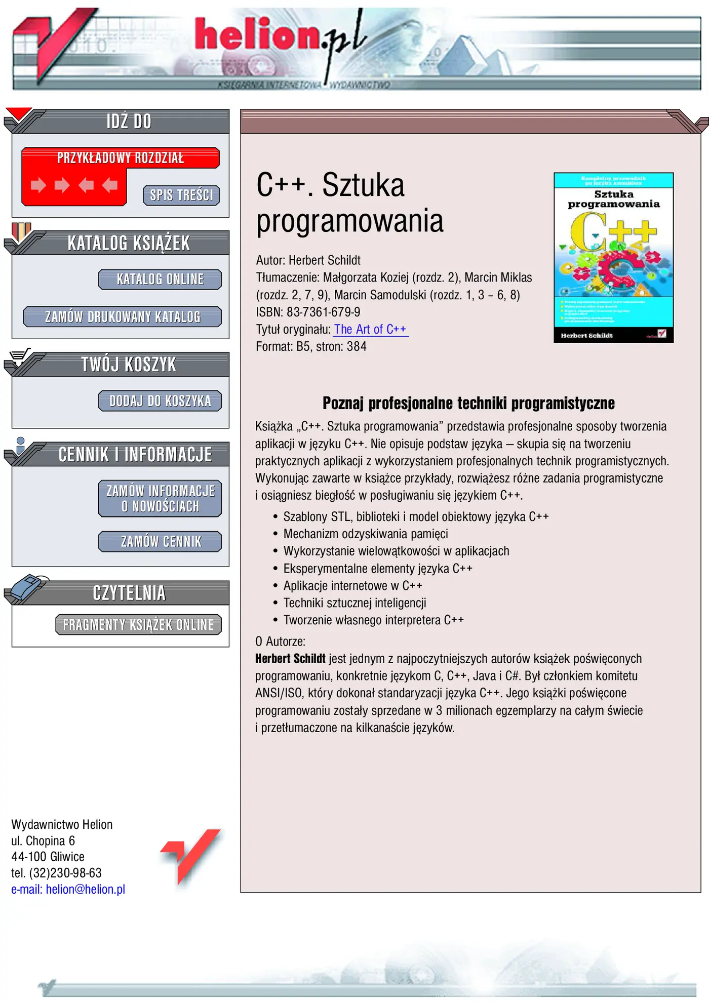 Fragment „C++. Sztuka programowania” — strona 1 z 17