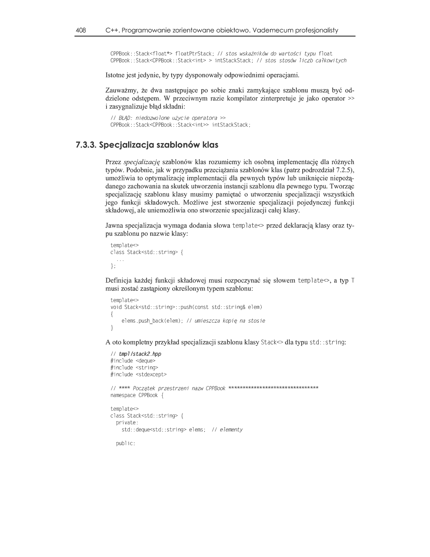 Fragment „C++. Programowanie zorientowane obiektowo. Vademecum profesjonalisty” — strona 23 z 46