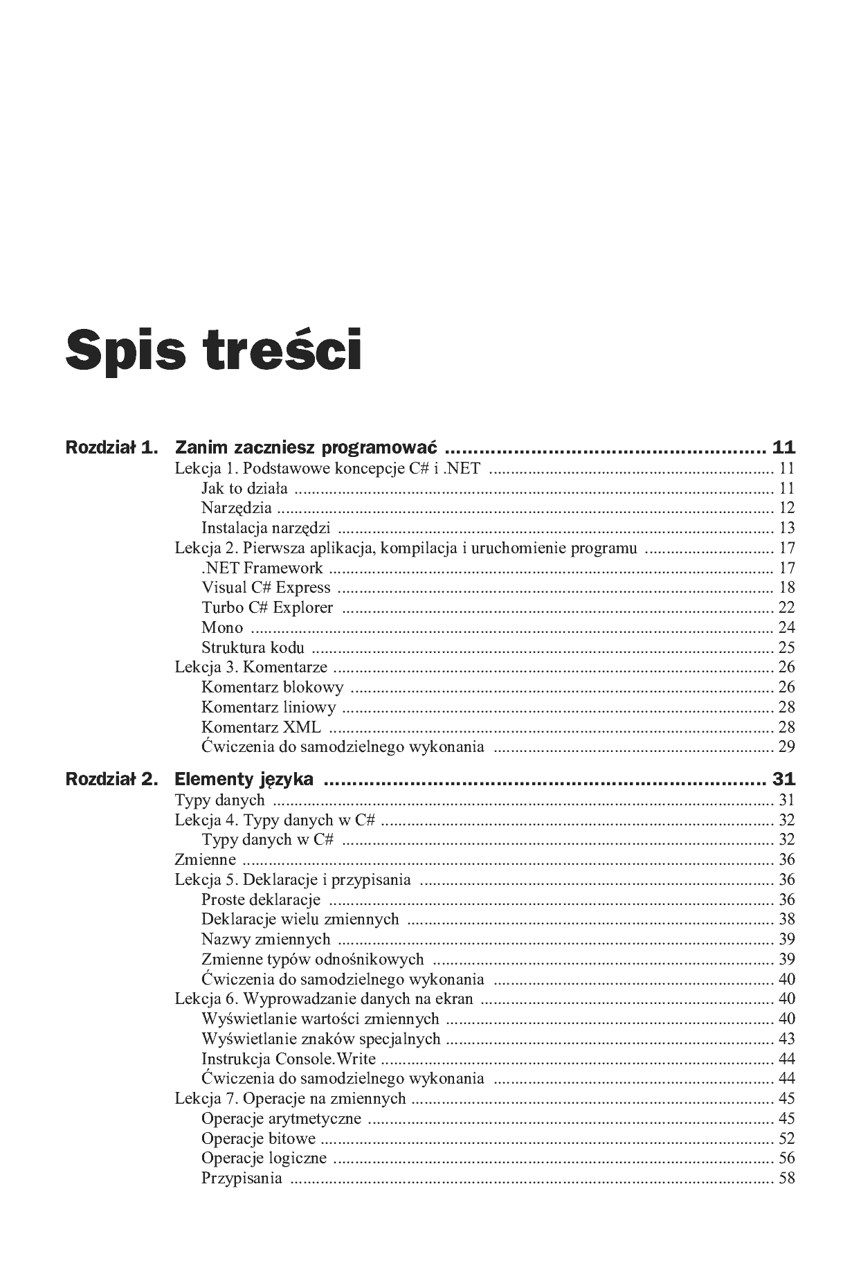 Fragment „C#. Praktyczny kurs” — strona 2 z 30