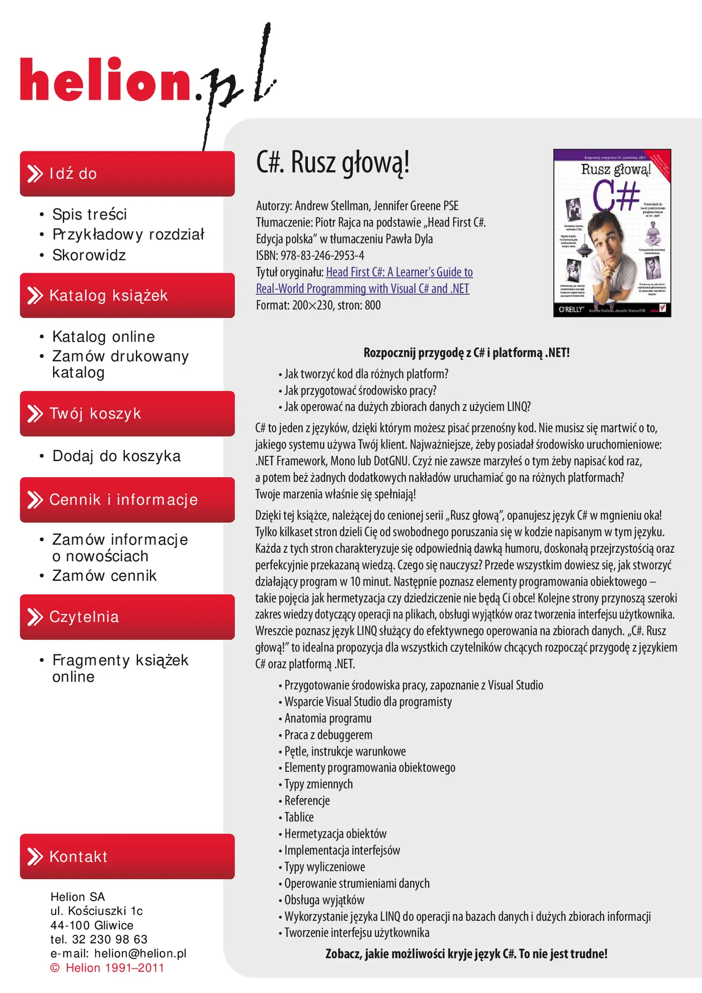 Fragment „C#. Rusz głową!” — strona 2 z 71