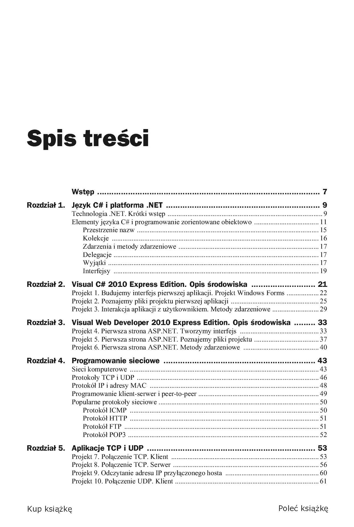 Fragment „C#. Tworzenie aplikacji sieciowych. Gotowe projekty” — strona 3 z 46