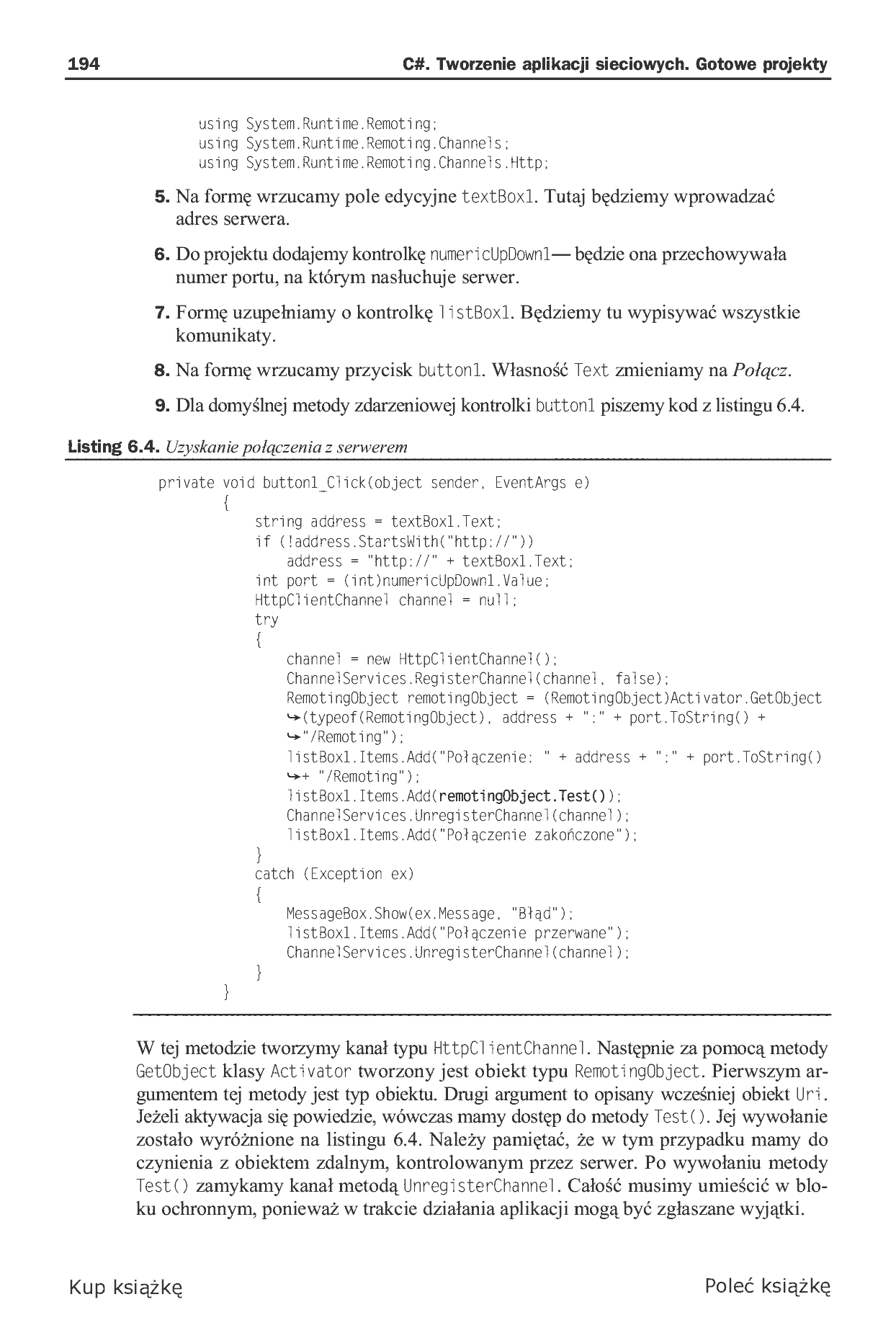 Fragment „C#. Tworzenie aplikacji sieciowych. Gotowe projekty” — strona 14 z 46