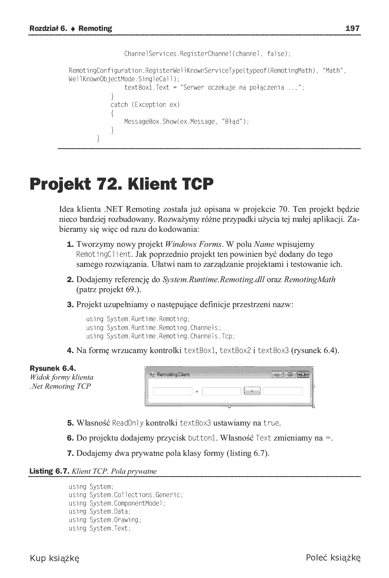 Fragment „C#. Tworzenie aplikacji sieciowych. Gotowe projekty” — strona 17 z 46