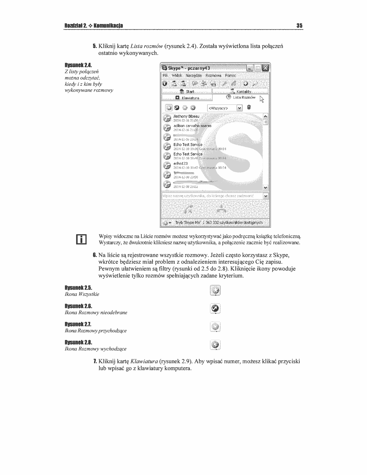 Fragment „Skype. Darmowy telefon przez internet. Ćwiczenia” — strona 6 z 10