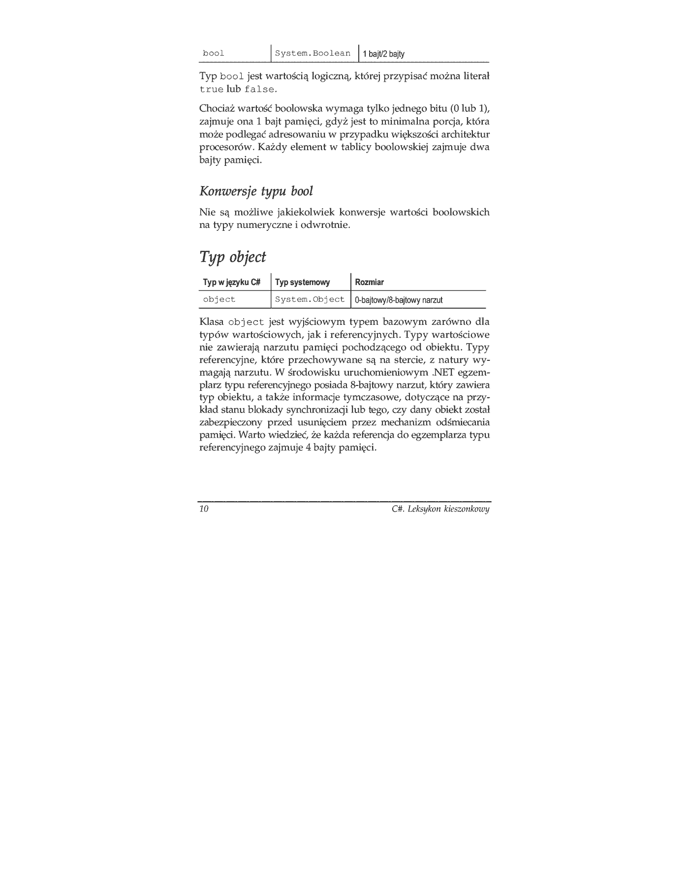 Fragment „C#. Leksykon kieszonkowy” — strona 13 z 13