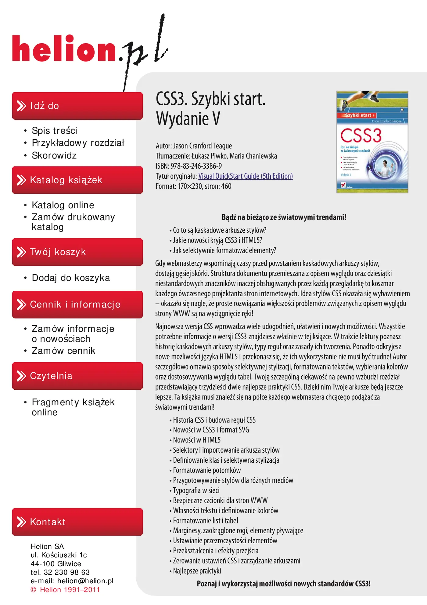 Fragment „CSS3. Szybki start. Wydanie V” — strona 2 z 45