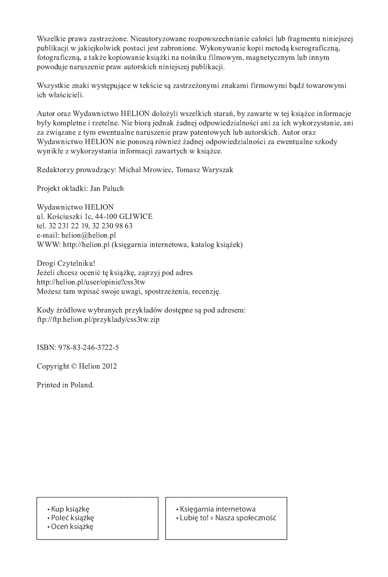 Fragment „CSS3. Tworzenie nowoczesnych stron WWW” — strona 2 z 46