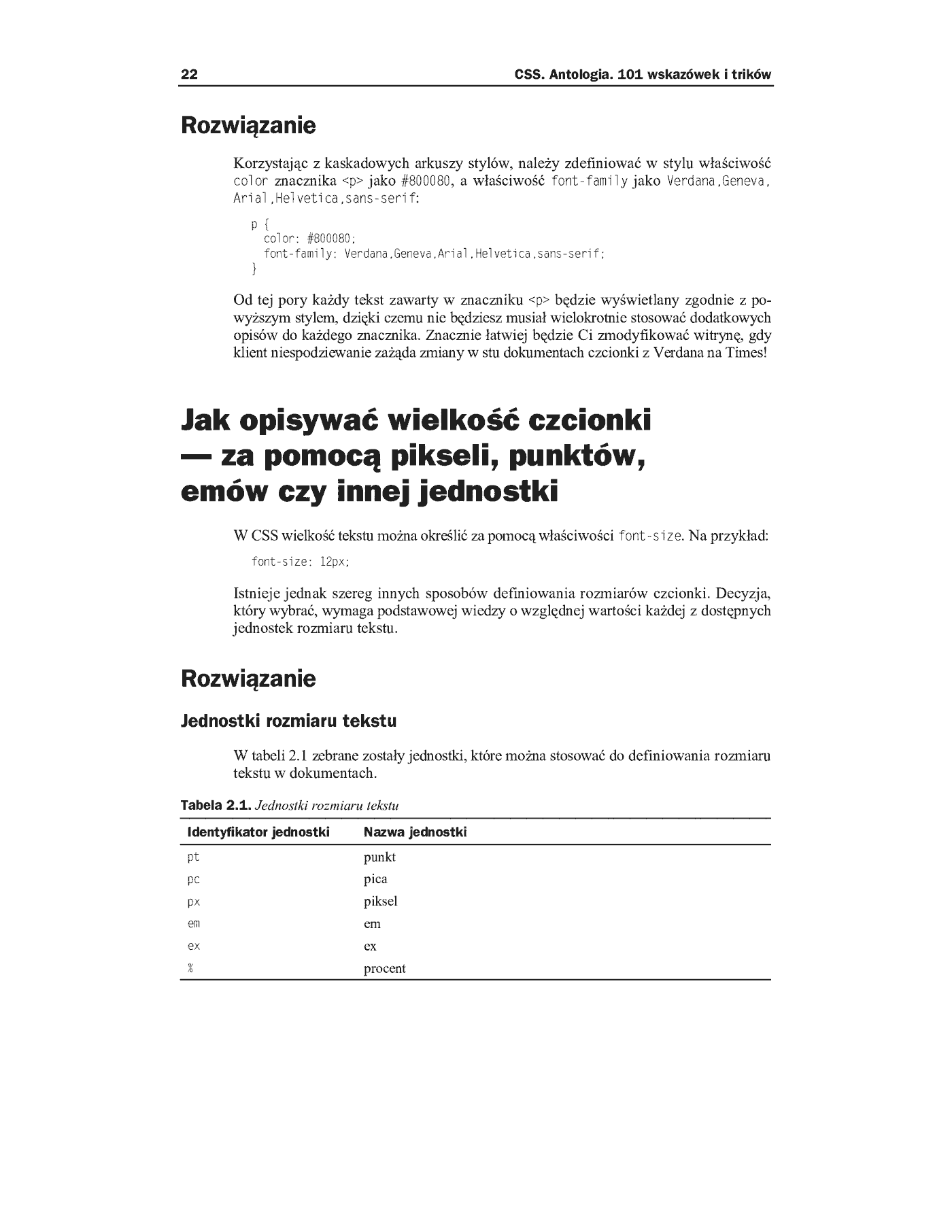 Fragment „CSS. Antologia. 101 wskazówek i trików” — strona 7 z 39