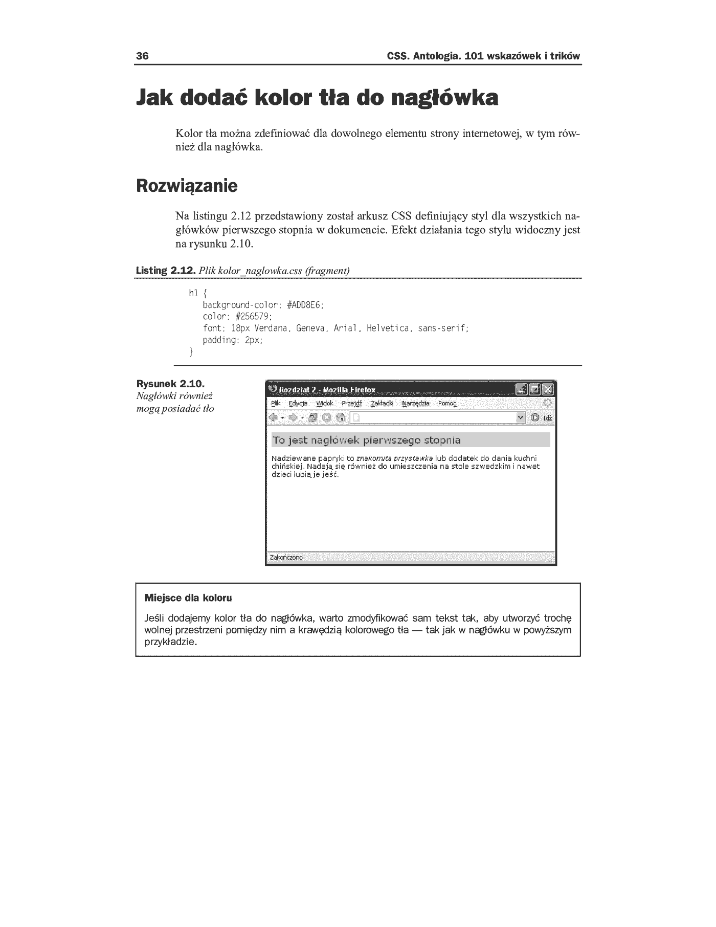 Fragment „CSS. Antologia. 101 wskazówek i trików” — strona 21 z 39