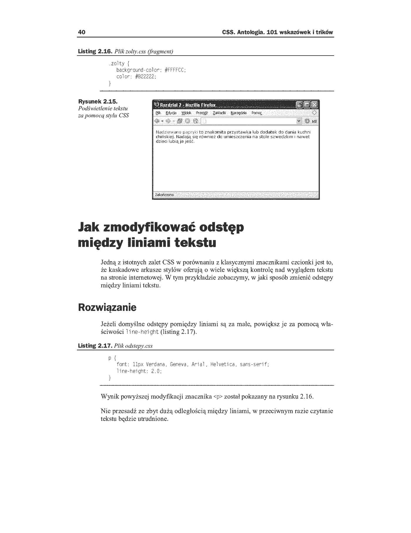Fragment „CSS. Antologia. 101 wskazówek i trików” — strona 25 z 39