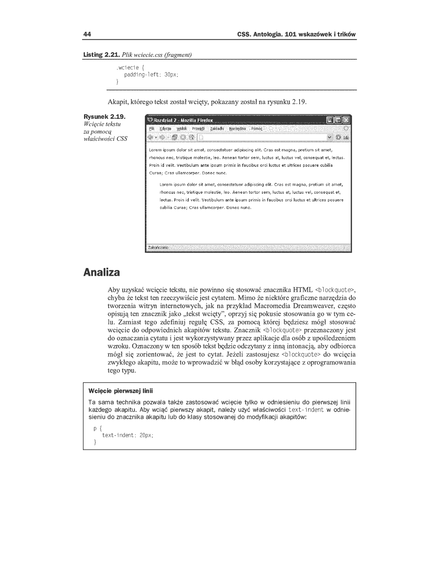 Fragment „CSS. Antologia. 101 wskazówek i trików” — strona 29 z 39