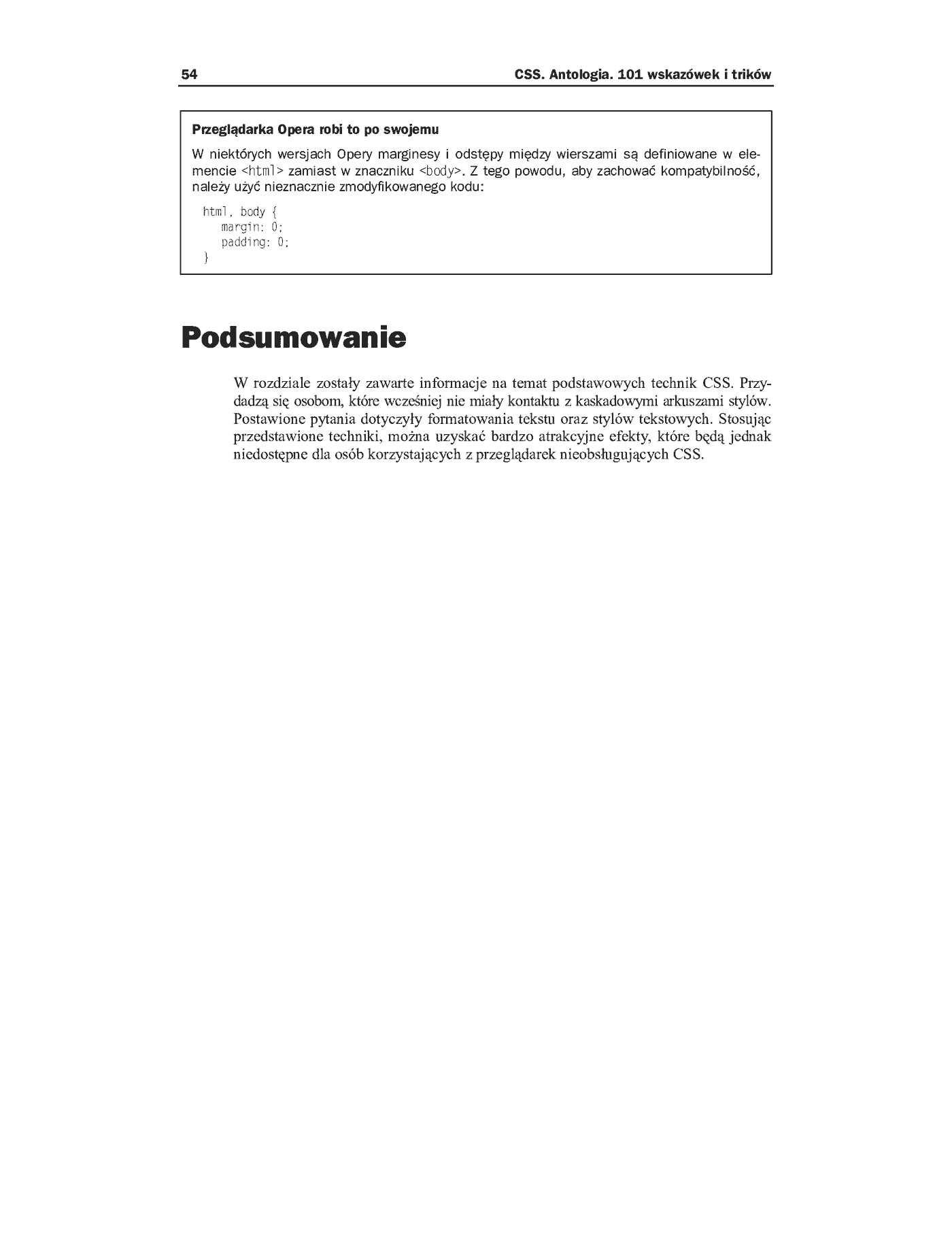 Fragment „CSS. Antologia. 101 wskazówek i trików” — strona 39 z 39