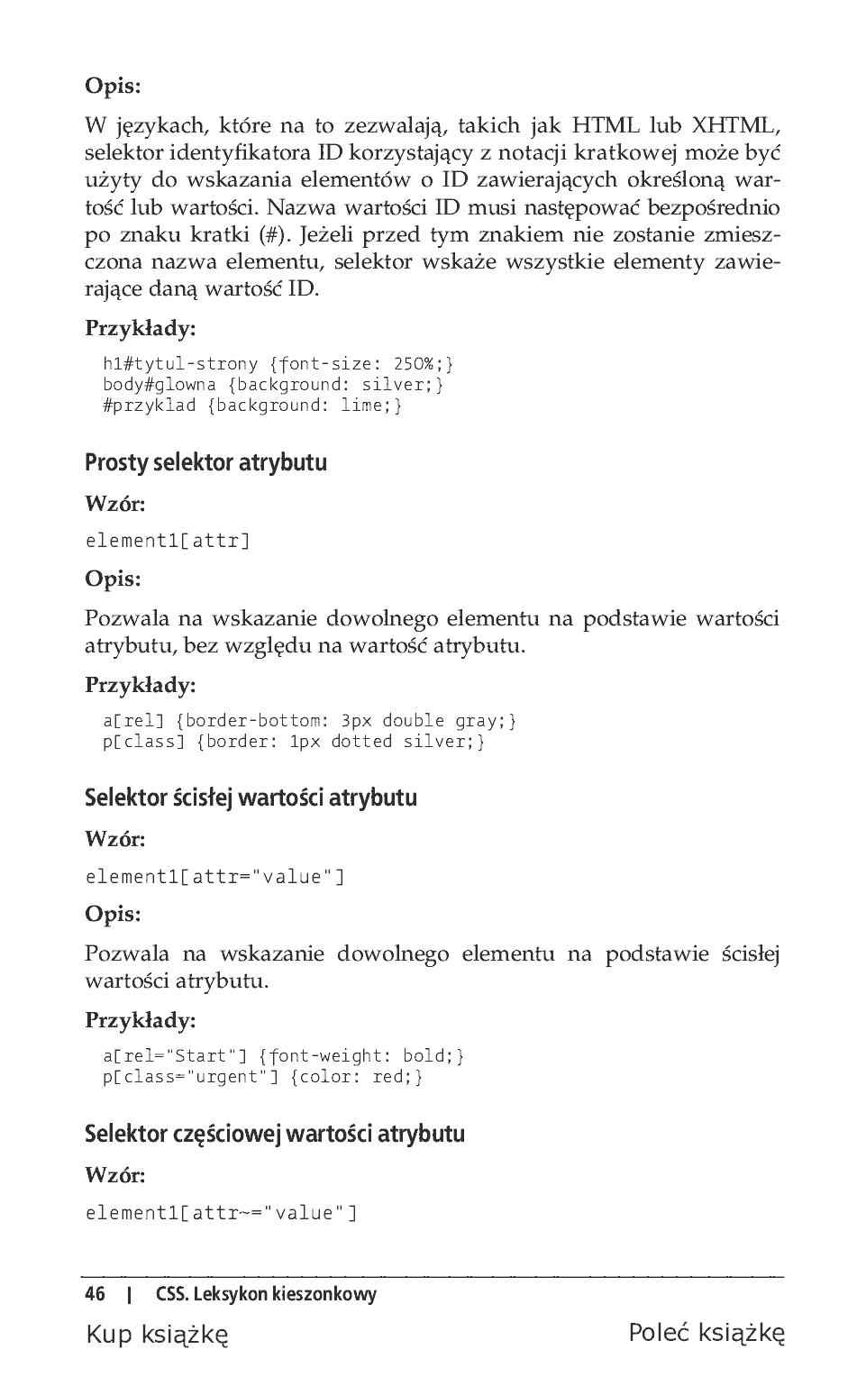Fragment „CSS. Leksykon kieszonkowy. Wydanie IV” — strona 8 z 34