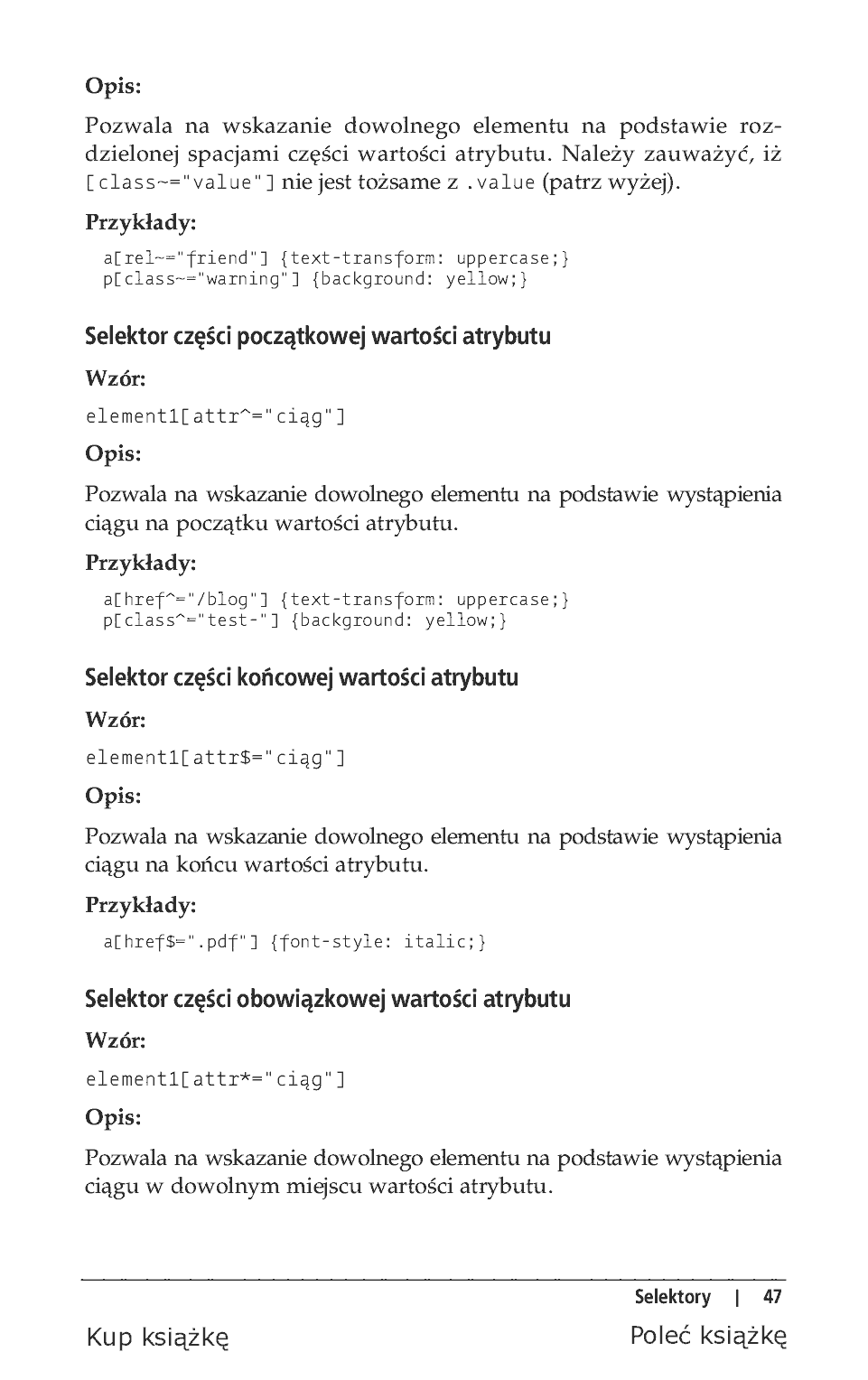 Fragment „CSS. Leksykon kieszonkowy. Wydanie IV” — strona 9 z 34