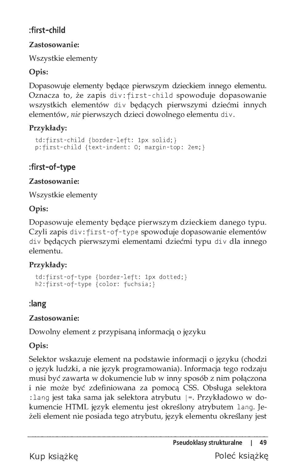 Fragment „CSS. Leksykon kieszonkowy. Wydanie IV” — strona 11 z 34