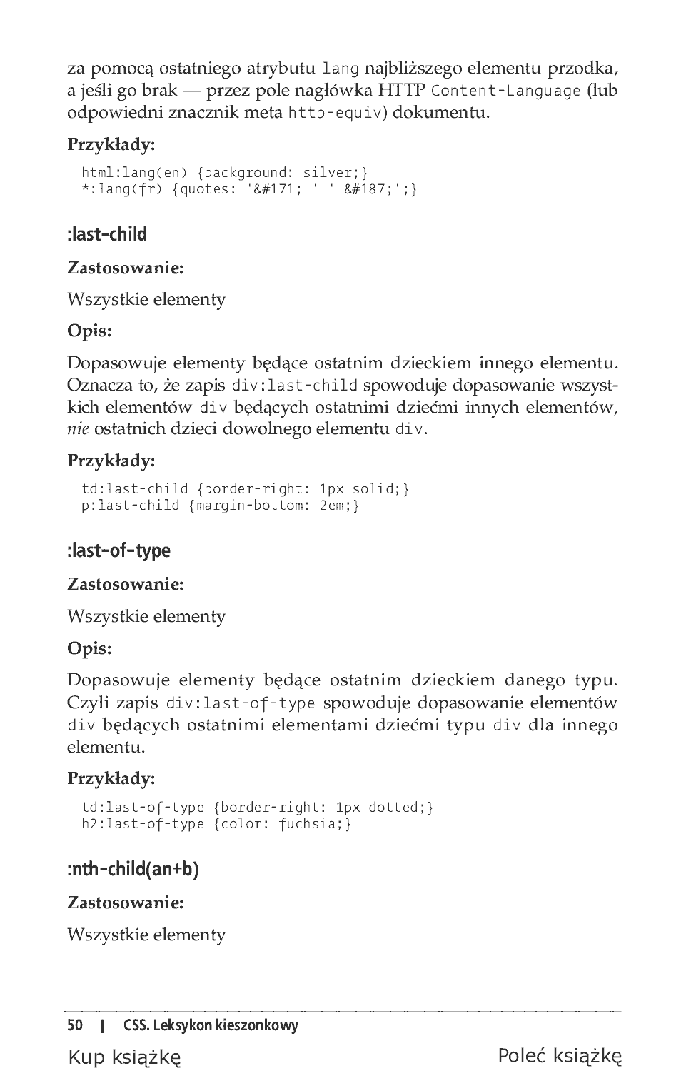 Fragment „CSS. Leksykon kieszonkowy. Wydanie IV” — strona 12 z 34