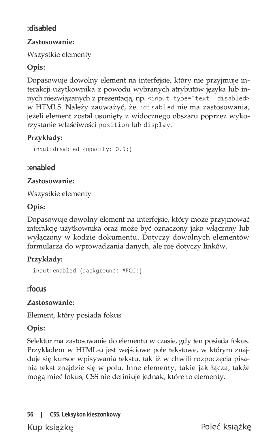 Fragment „CSS. Leksykon kieszonkowy. Wydanie IV” — strona 18 z 34