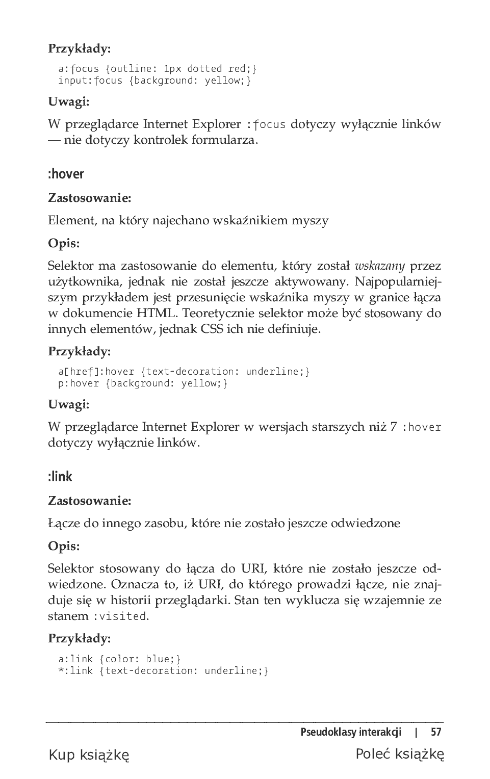 Fragment „CSS. Leksykon kieszonkowy. Wydanie IV” — strona 19 z 34