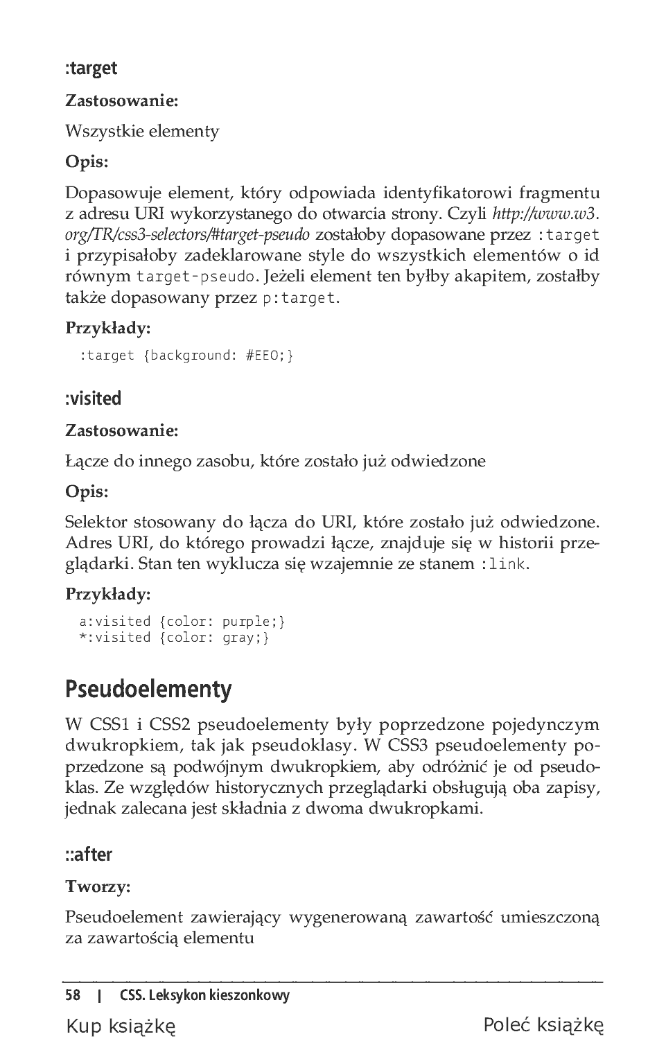 Fragment „CSS. Leksykon kieszonkowy. Wydanie IV” — strona 20 z 34
