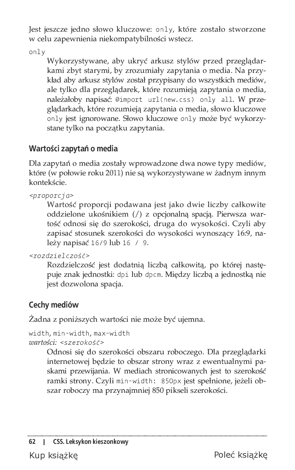 Fragment „CSS. Leksykon kieszonkowy. Wydanie IV” — strona 24 z 34